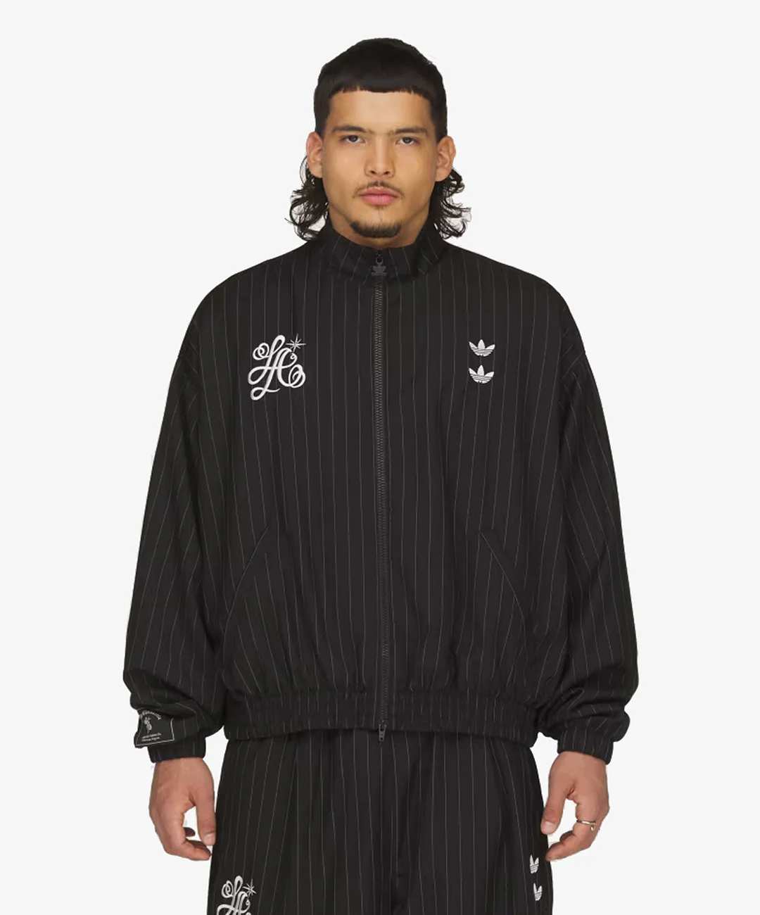 ADIDAS ORIGINALS | x CHAVARRIA PINSTRIPE TRACK JACKET { BLACK/WHITE