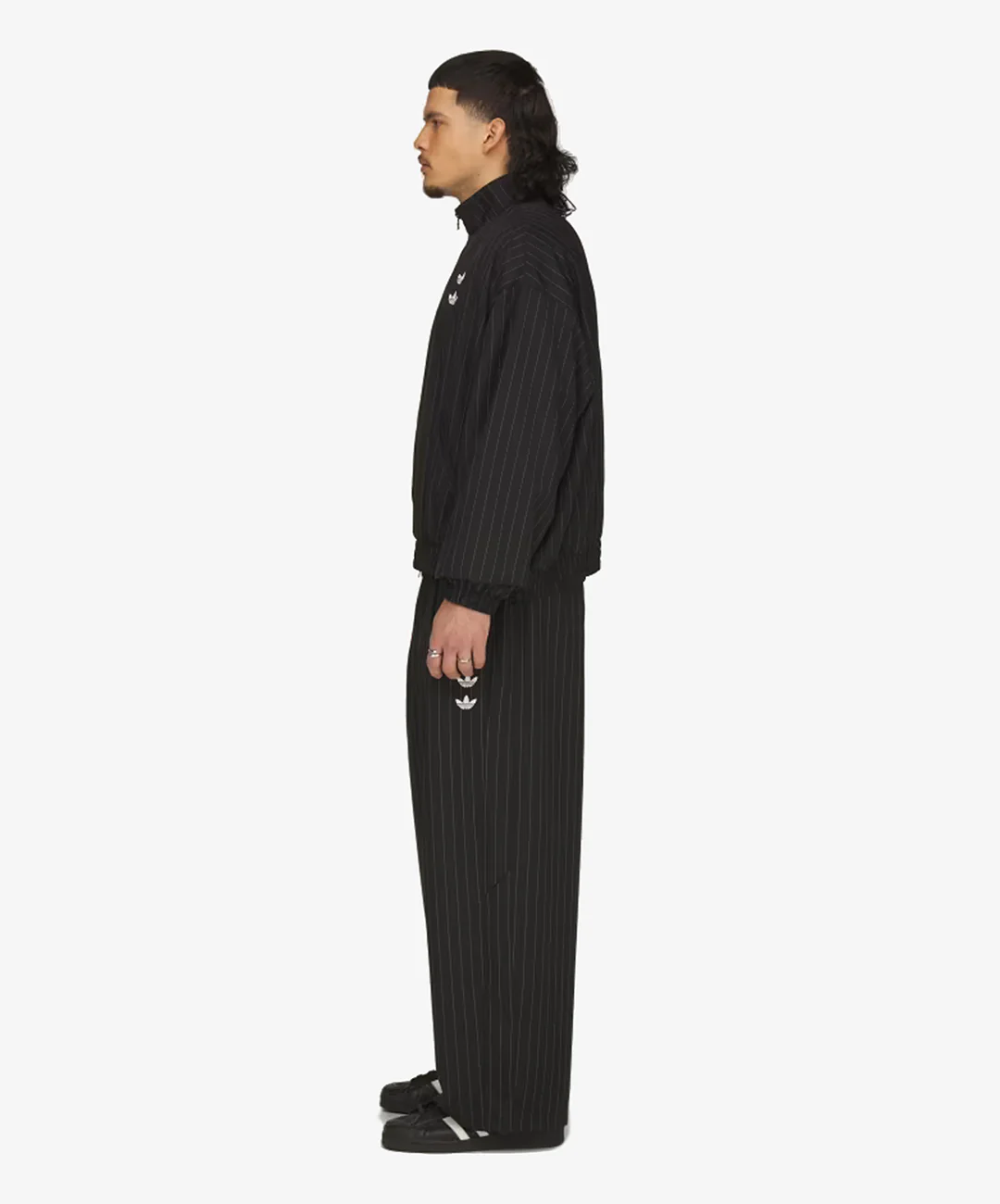 ADIDAS ORIGINALS | x CHAVARRIA PINSTRIPE TRACK JACKET { BLACK/WHITE - Image 5