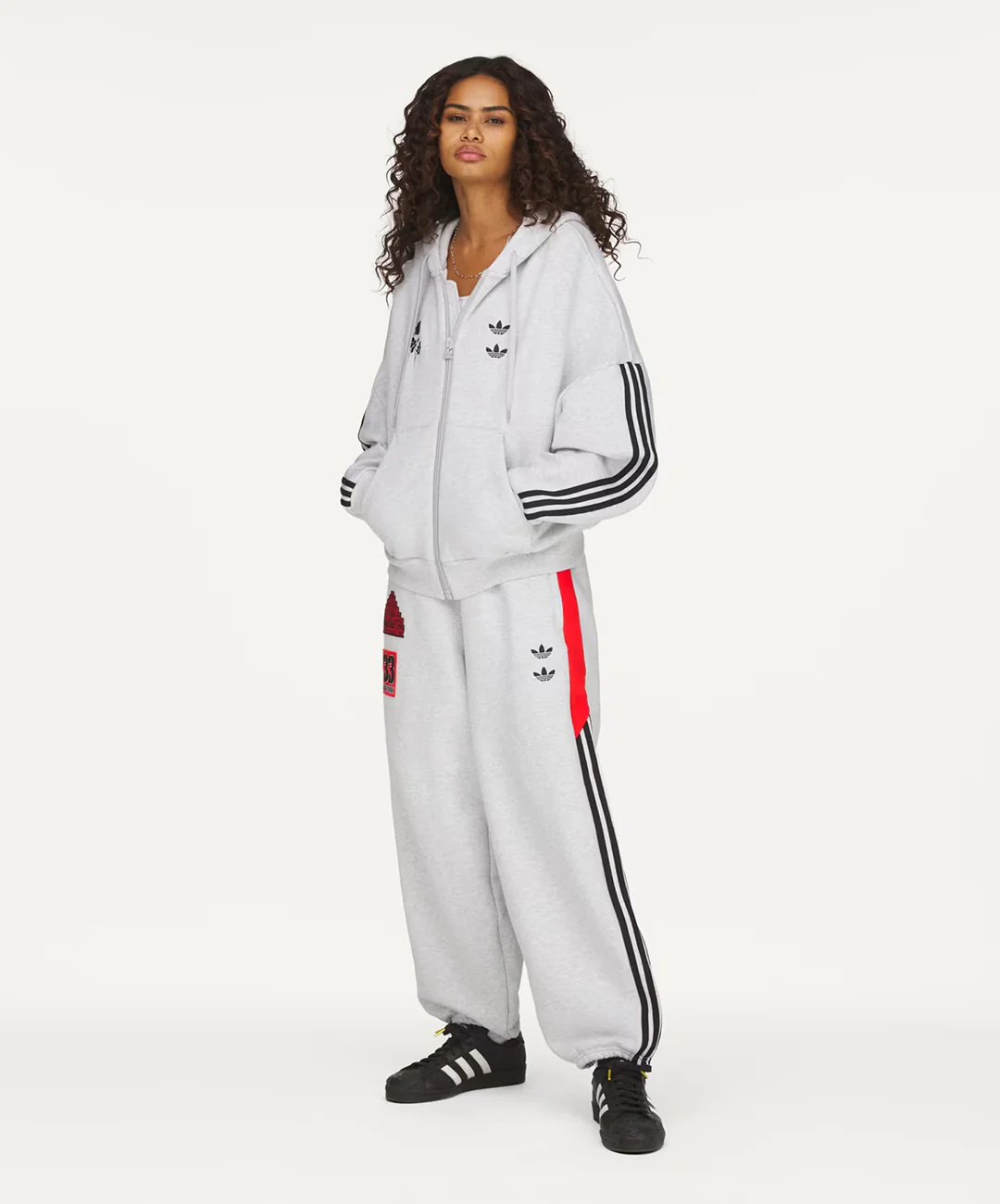 Adidas Originals | x CHAVARRIA SWEATPANT { LIGHT GREY HEATHER - Image 5