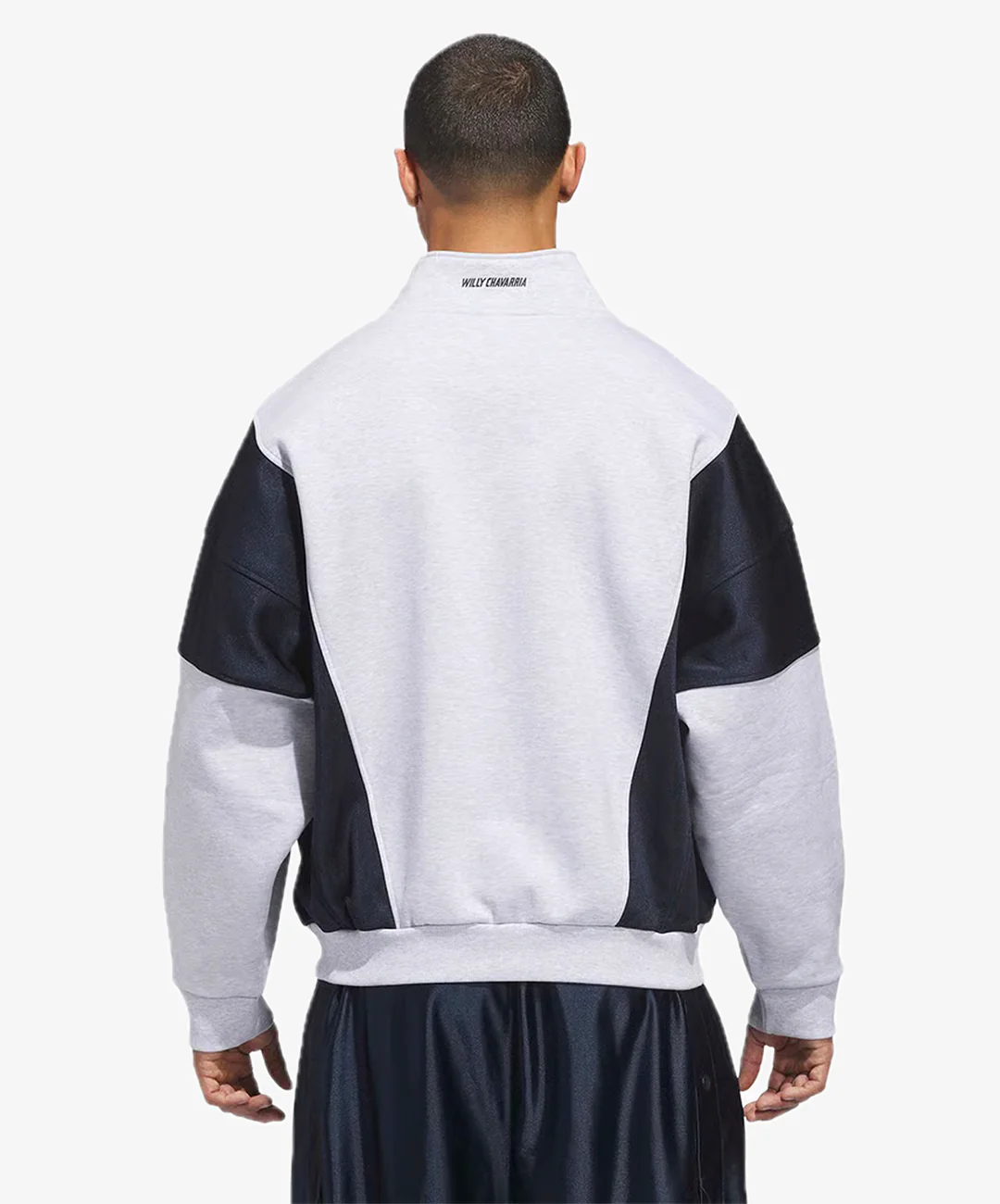 ADIDAS ORIGINALS | x CHAVARRIA WATSONVILLE MOCKNECK SWEATER { LIGHT GREY/ LEGEND INK - Image 2