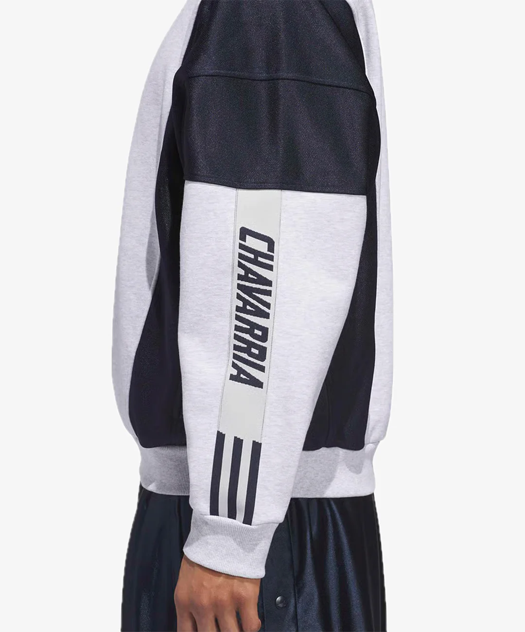 ADIDAS ORIGINALS | x CHAVARRIA WATSONVILLE MOCKNECK SWEATER { LIGHT GREY/ LEGEND INK - Image 7