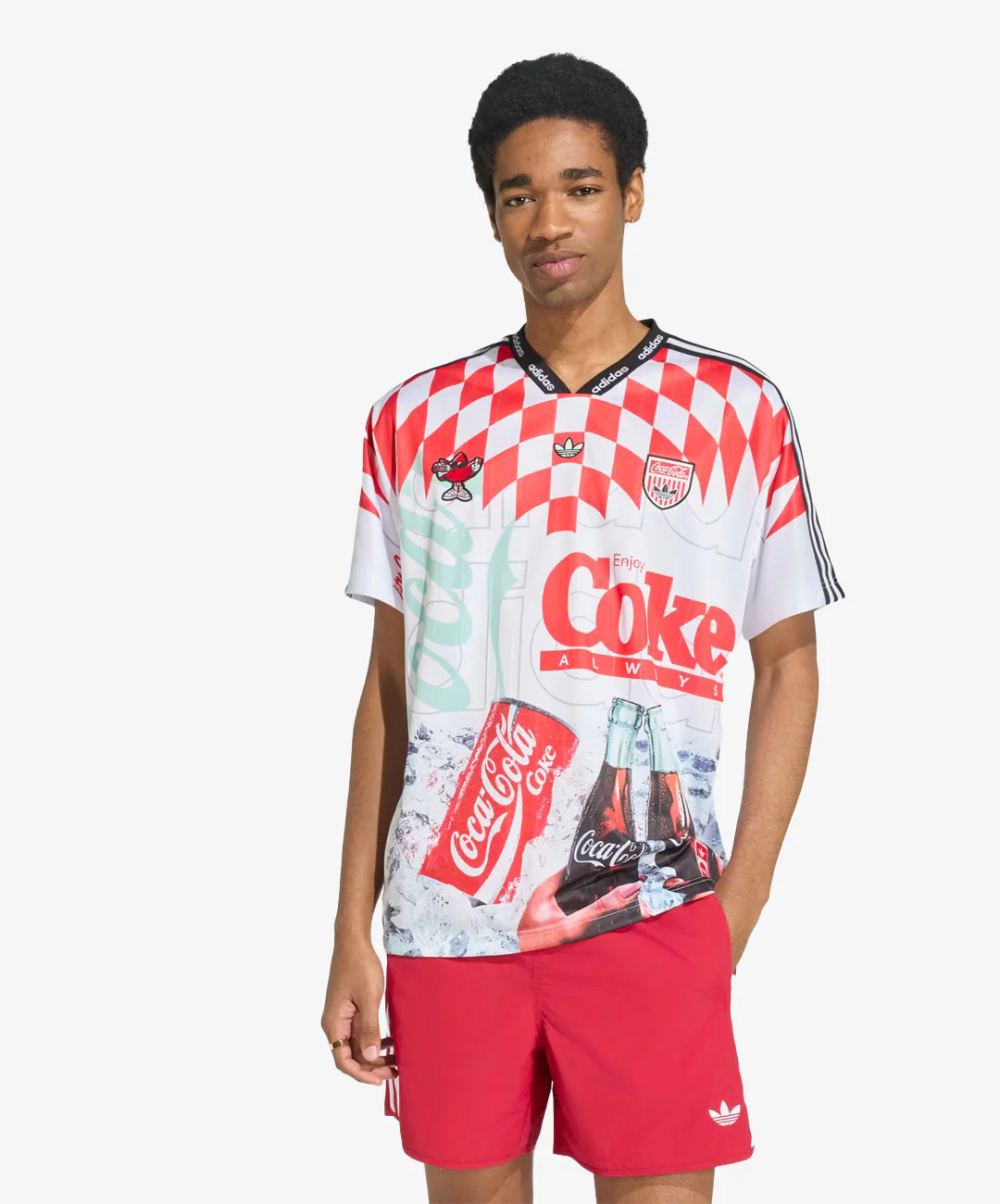 ADIDAS ORIGINALS | X COCA-COLA CLASSIC SPORT MASH-UP JERSEY { WHITE