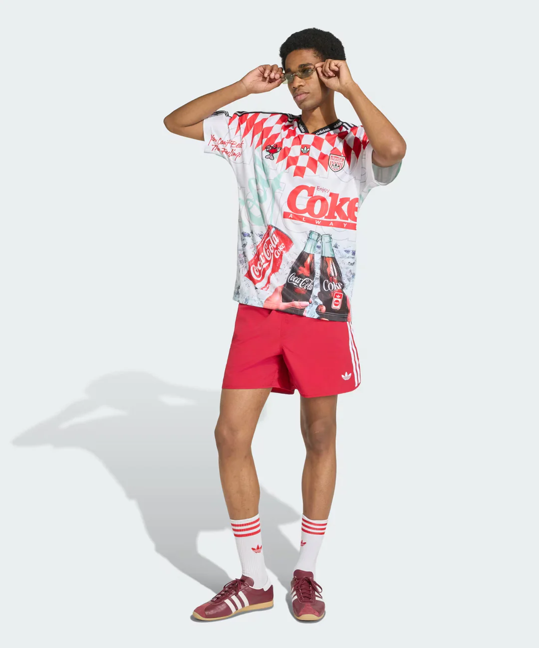 ADIDAS ORIGINALS | X COCA-COLA CLASSIC SPORT MASH-UP JERSEY { WHITE - Image 5