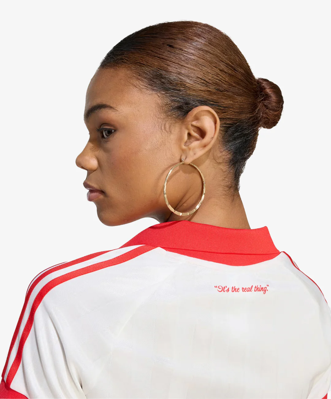 Adidas Originals | X COCA-COLA CROPPED JERSEY { CORE WHITE - Image 4
