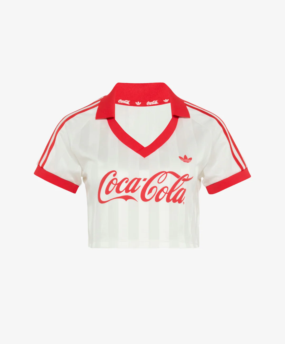 Adidas Originals | X COCA-COLA CROPPED JERSEY { CORE WHITE - Image 5