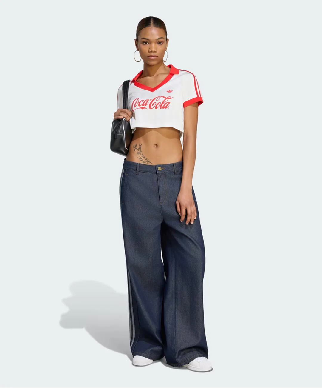Adidas Originals | X COCA-COLA CROPPED JERSEY { CORE WHITE - Image 6