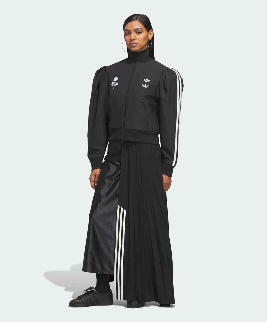 ADIDAS ORIGINALS | x WILLY CHAVARRIA BLOUSE TRACK JACKET { BLACK - Image 7