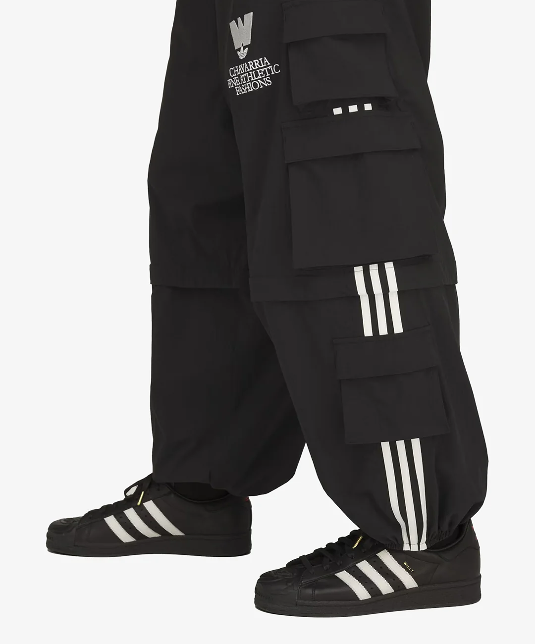Adidas Originals | x WILLY CHAVARRIA CARGO ZIP PANT { BLACK - Image 5