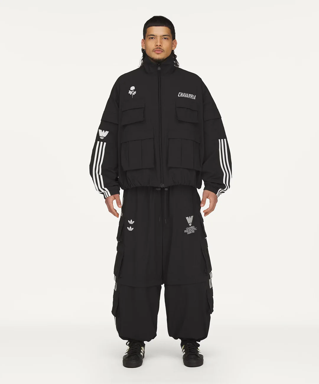 Adidas Originals | x WILLY CHAVARRIA CARGO ZIP PANT { BLACK - Image 7