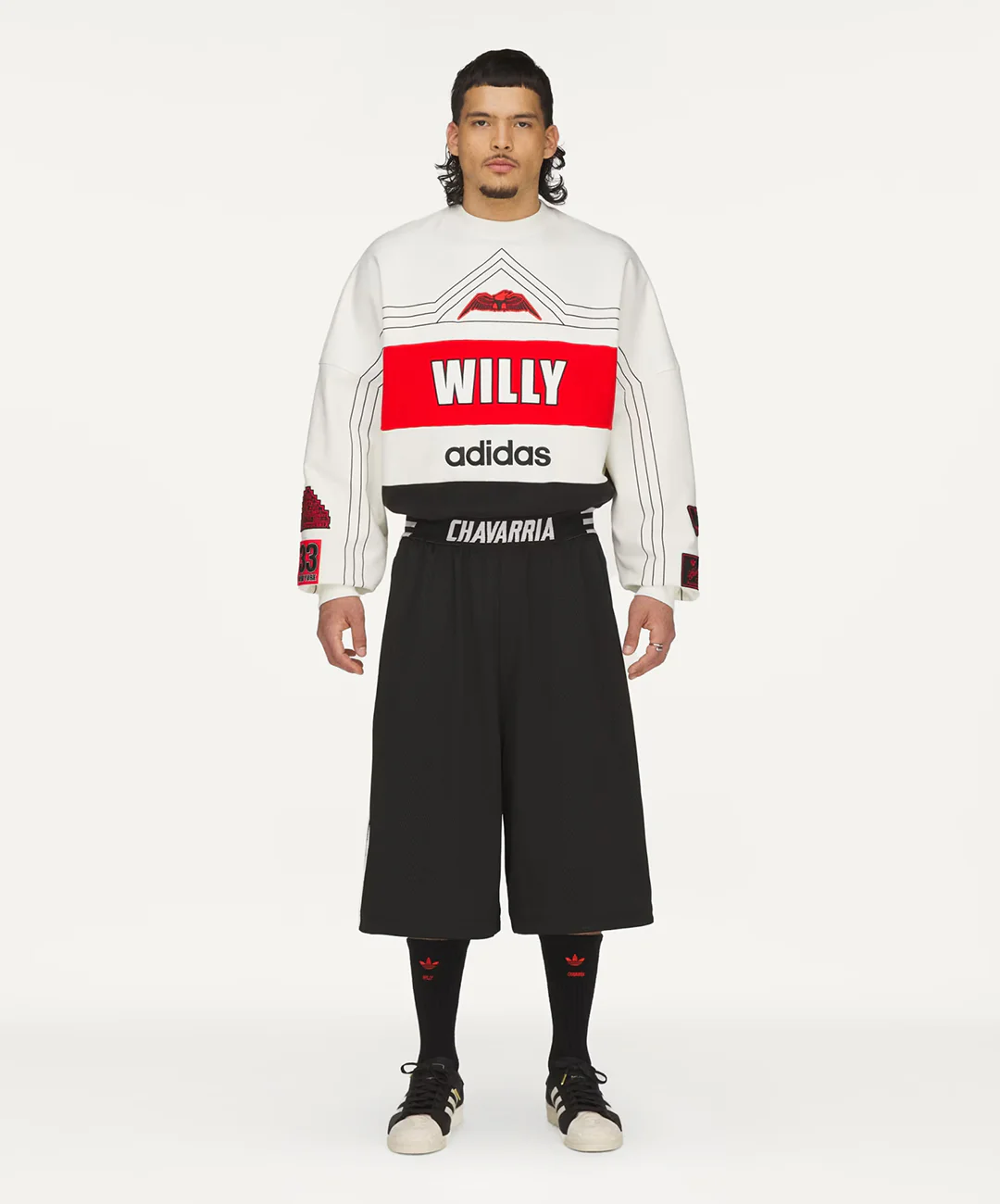 Adidas Originals | x WILLY CHAVARRIA MESH SHORTS { BLACK - Image 5