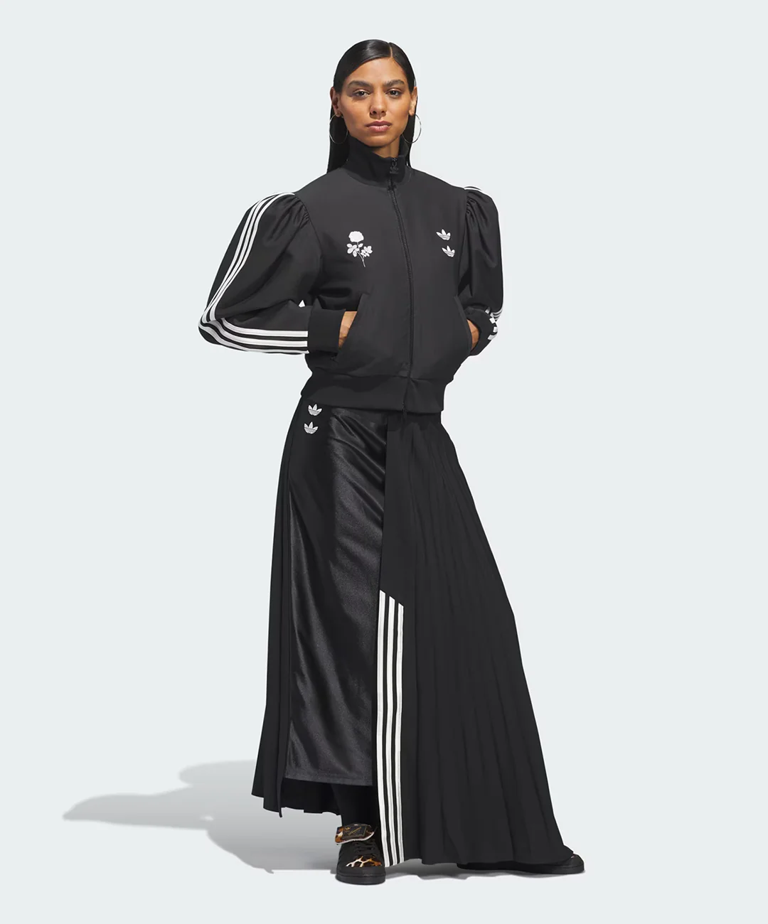 ADIDAS ORIGINALS | x WILLY CHAVARRIA PLEATED SKIRT { BLACK - Image 6