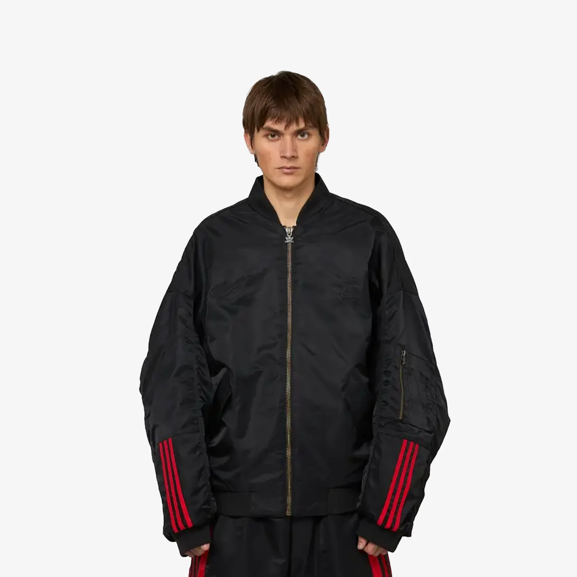 ADIDAS ORIGINALS | x WILLY CHAVARRIA SATIN BOMBER { BLACK - Image 2