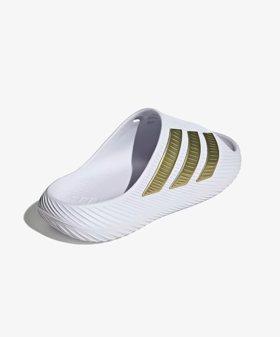 ADIDAS | PURECHILL SLIDES { CLOUD WHITE/GOLD METALLIC/GOLD METALLIC - Image 4