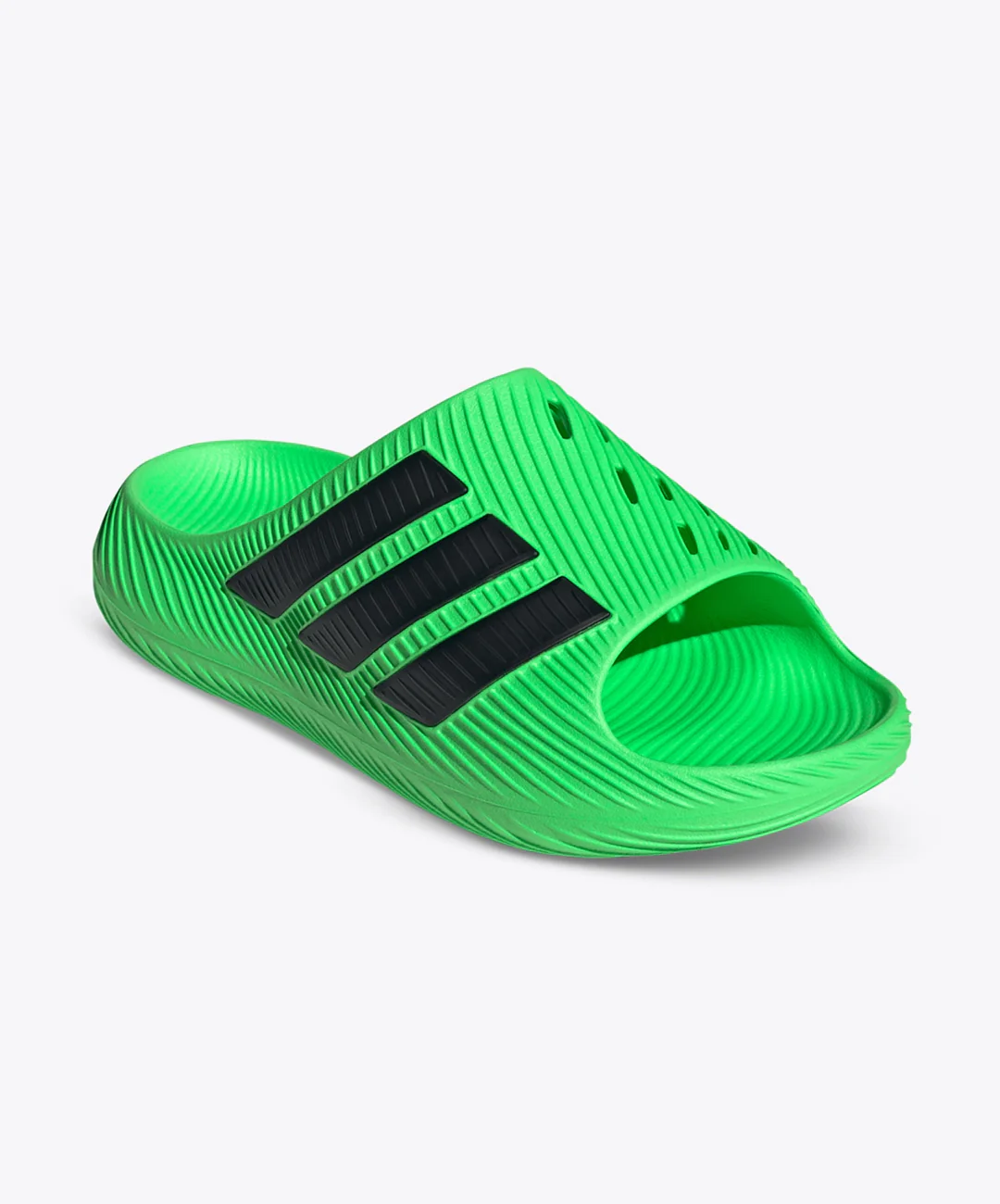 ADIDAS | PURECHILL SLIDES { SCREAMING GREEN/CORE BLACK - Image 4