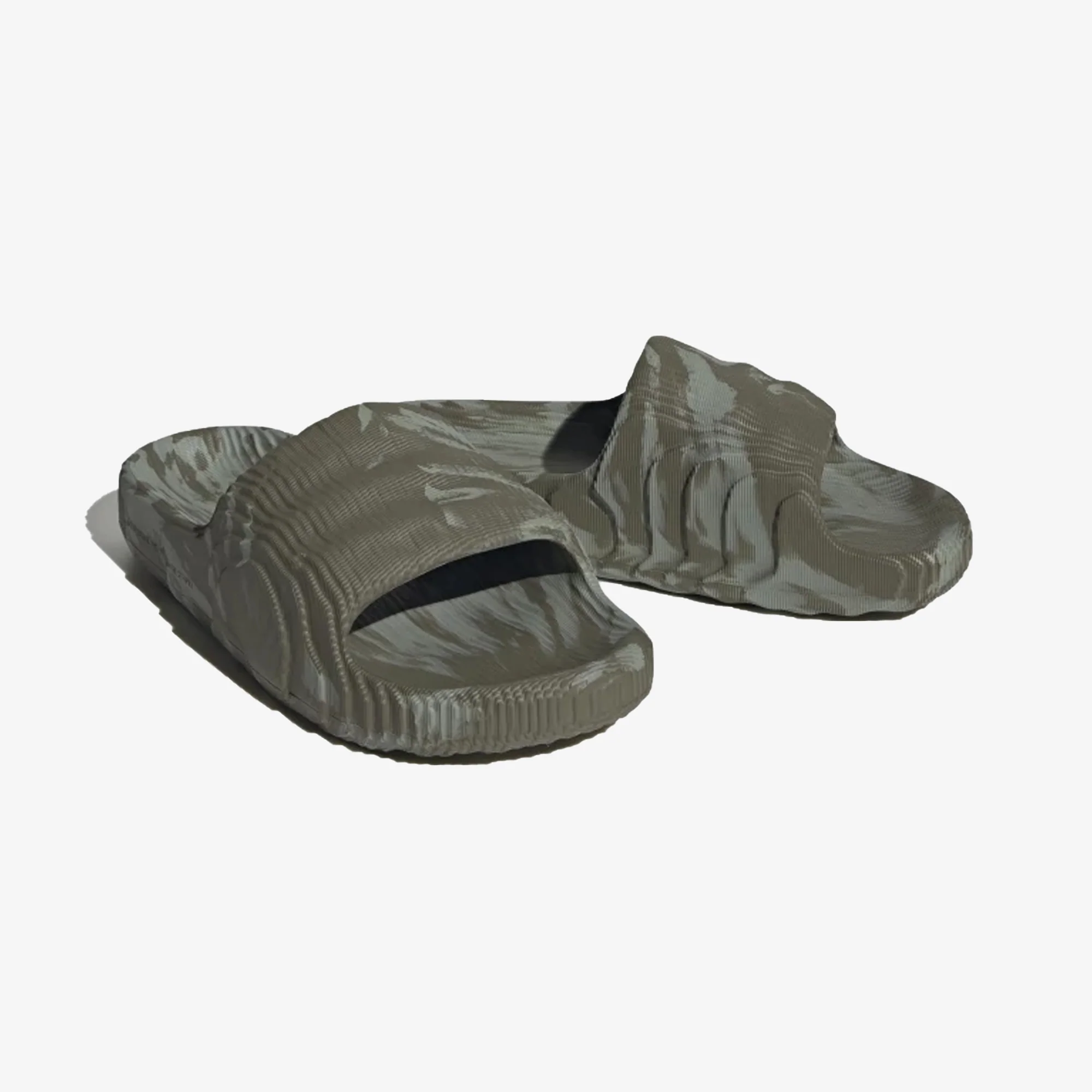 Adidas Originals | ADILETTE 22 { OLIVE STRATA/SILVER GREEN - Image 2