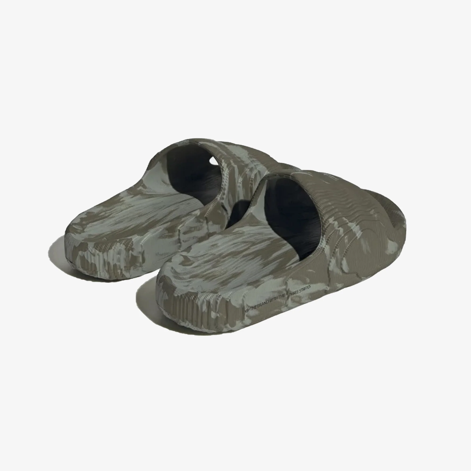 Adidas Originals | ADILETTE 22 { OLIVE STRATA/SILVER GREEN - Image 3