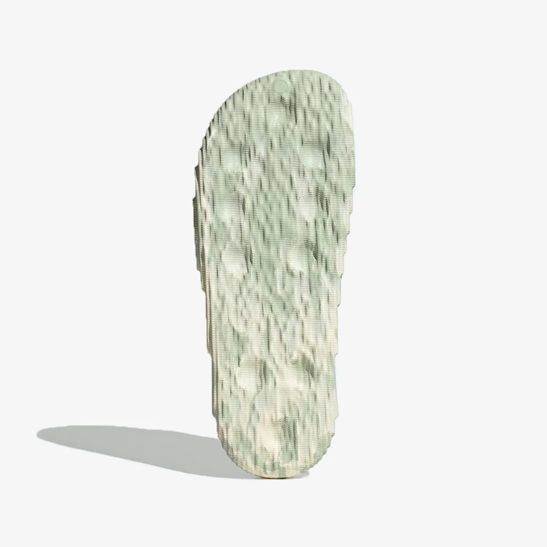 Adidas Originals | ADILETTE 22 SLIDES { CREAM WHITE/LINEN GREEN - Image 2