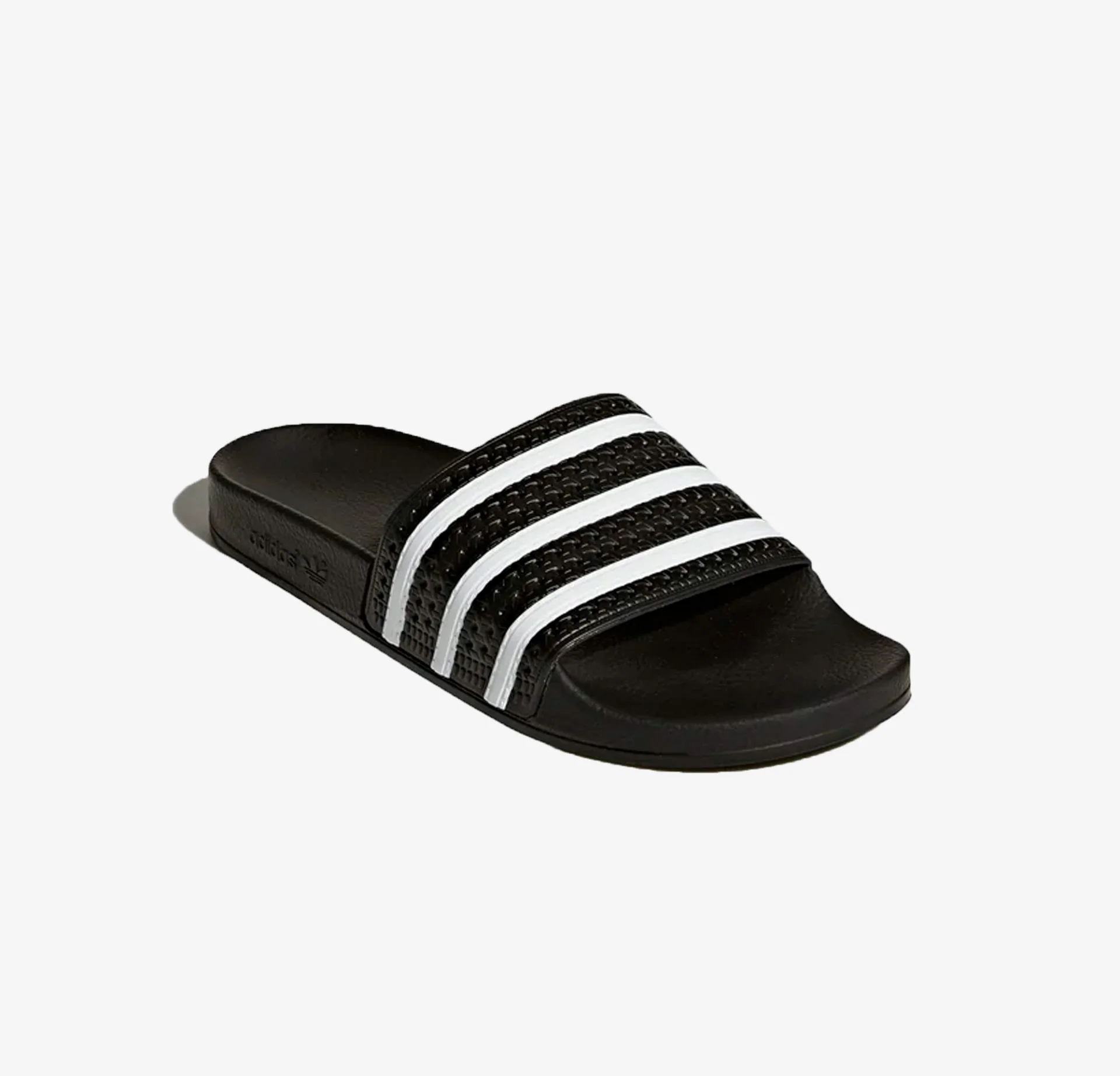 Adidas Originals | ADILETTE SLIDES  { CORE BLACK / WHITE - Image 2