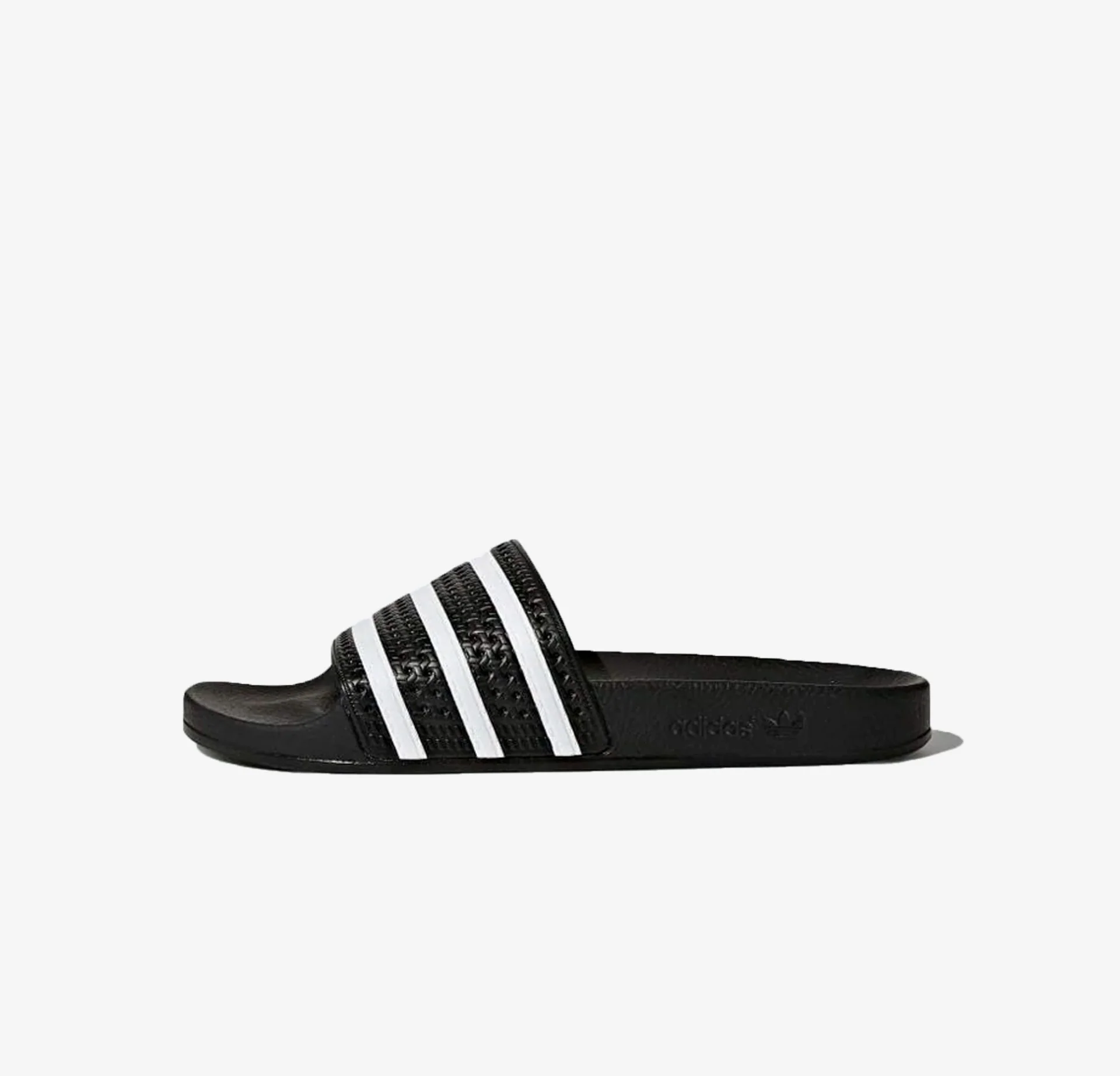 Adidas Originals | ADILETTE SLIDES  { CORE BLACK / WHITE - Image 4