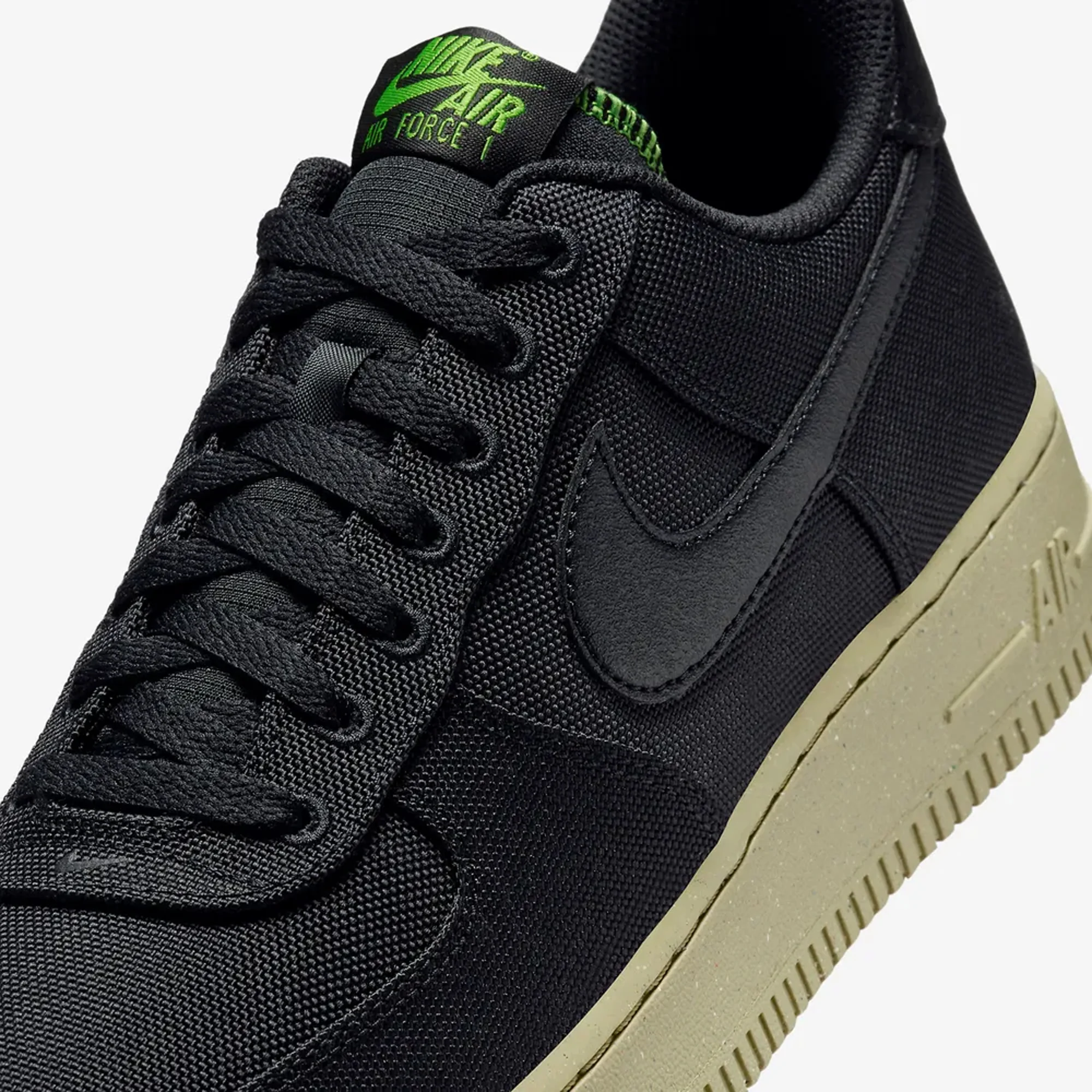 Nike | AIR FORCE 1 '07 LV8 { BLACK/BLACK-NEUTRAL OLIVE-CHLOROPHYLL - Image 4