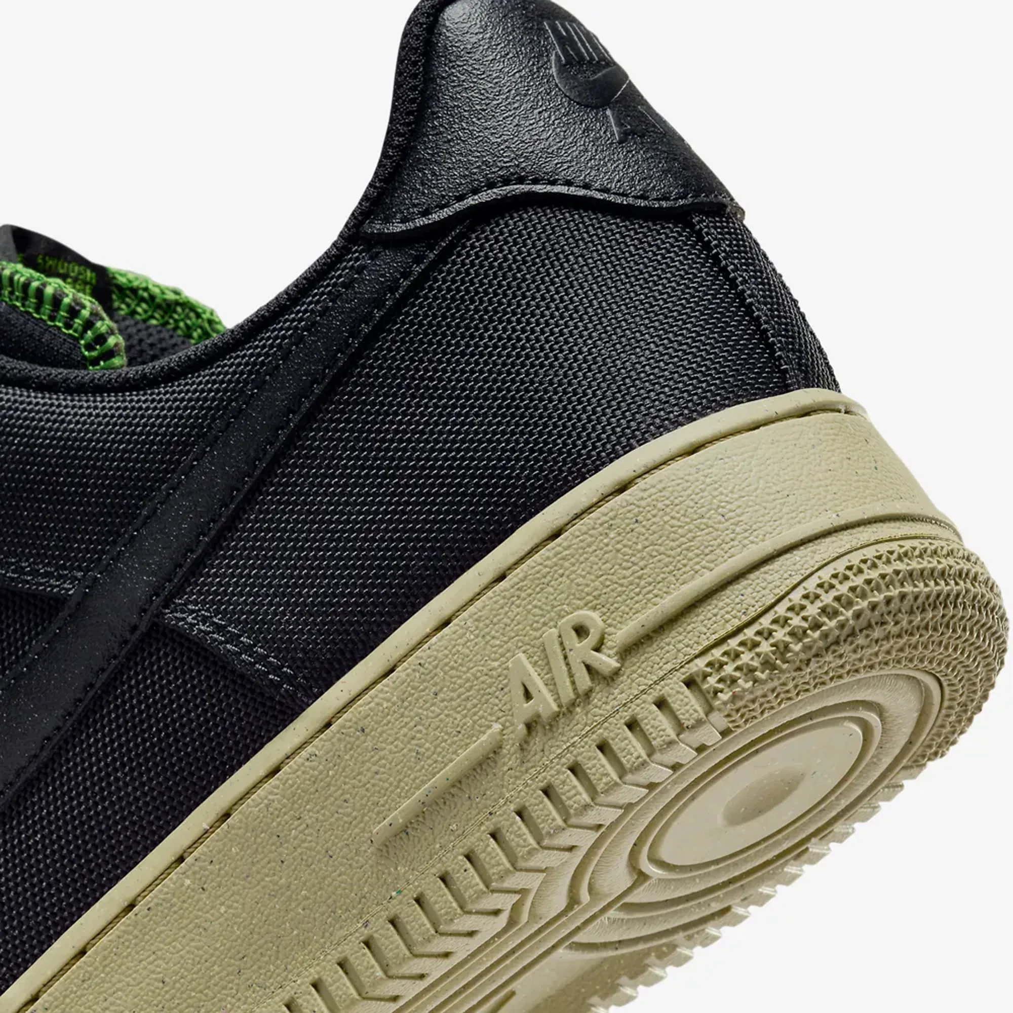 Nike | AIR FORCE 1 '07 LV8 { BLACK/BLACK-NEUTRAL OLIVE-CHLOROPHYLL - Image 5