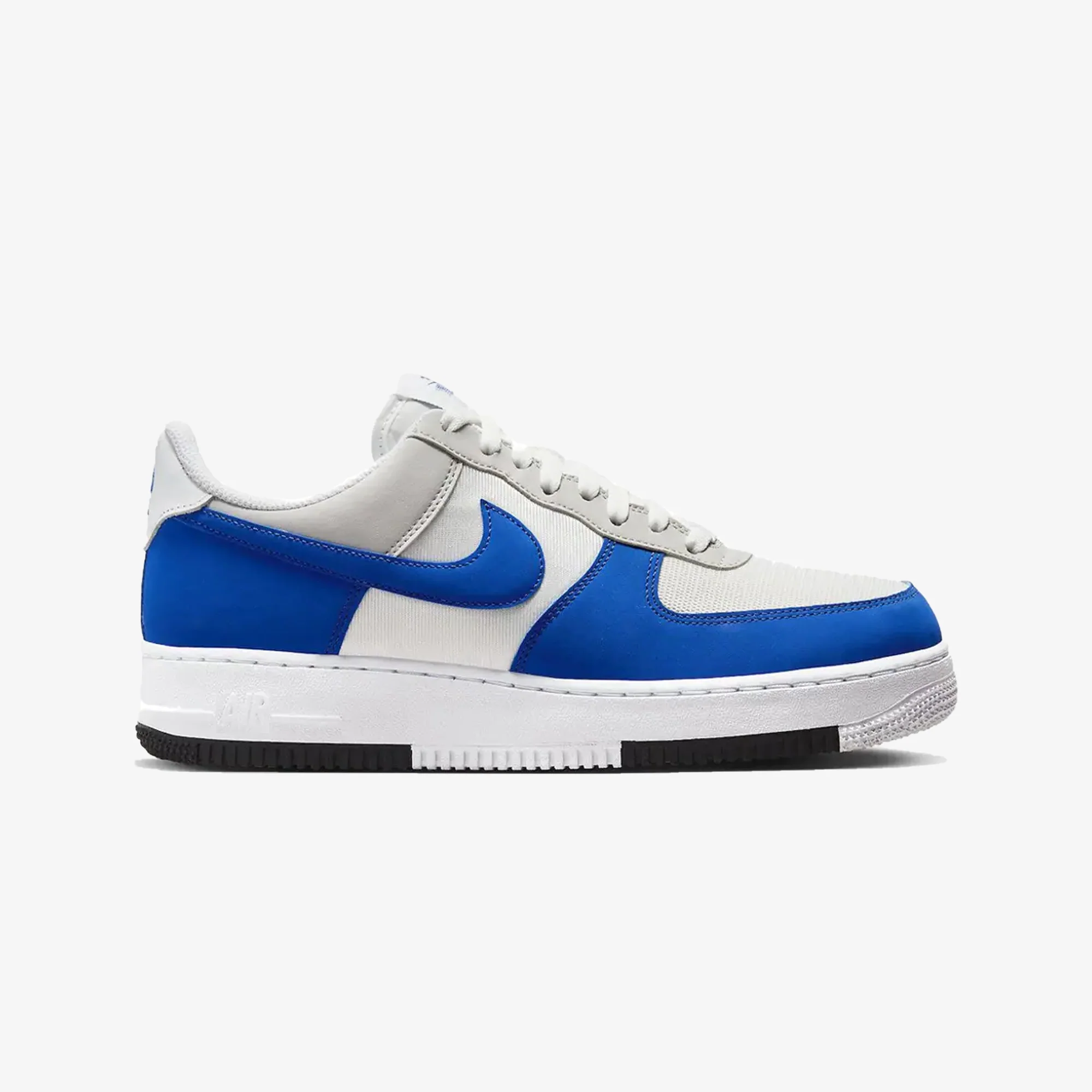 Nike | AIR FORCE 1 '07 LV8 { SUMMIT WHITE/GAME ROYAL-NEUTRAL GREY