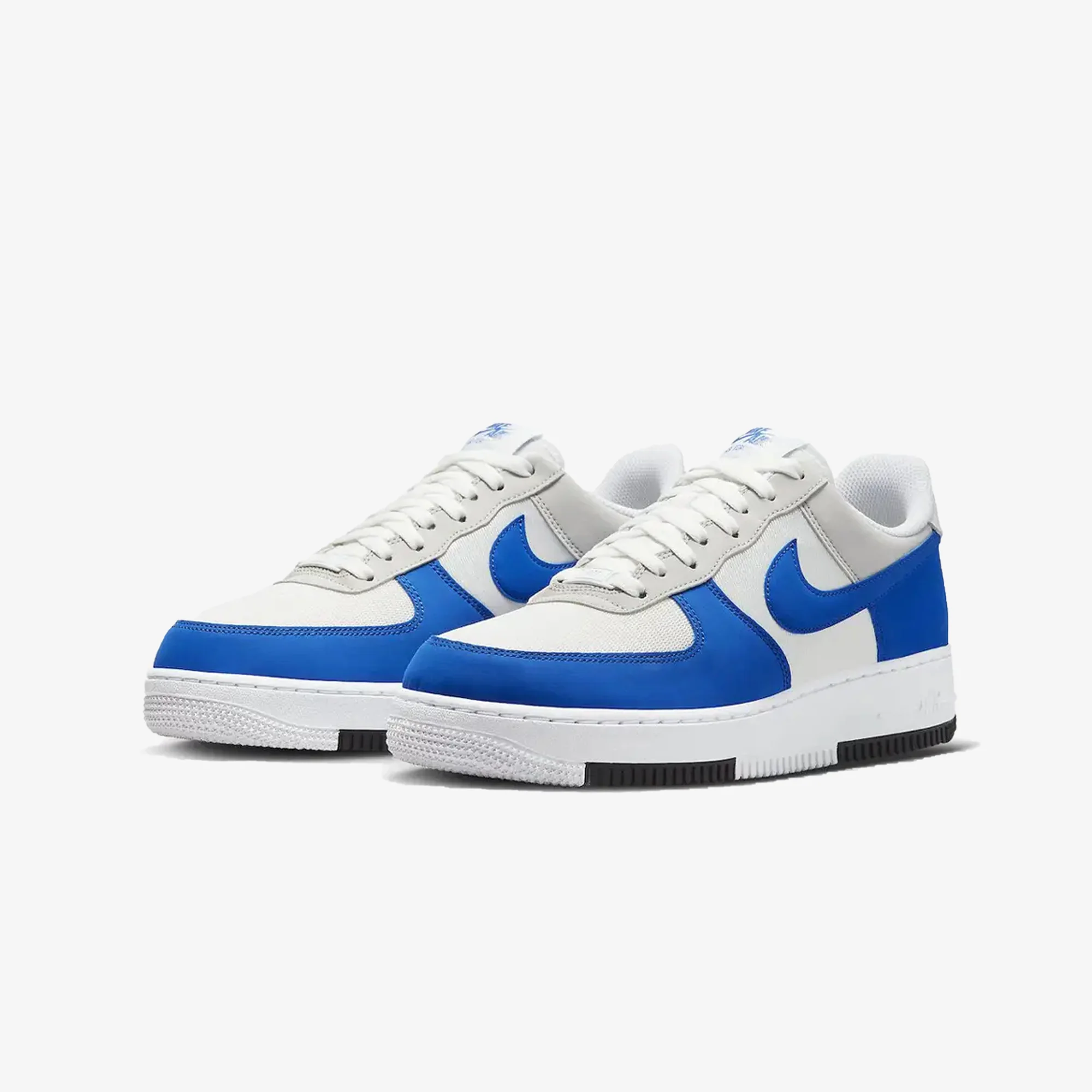 Nike | AIR FORCE 1 '07 LV8 { SUMMIT WHITE/GAME ROYAL-NEUTRAL GREY - Image 2