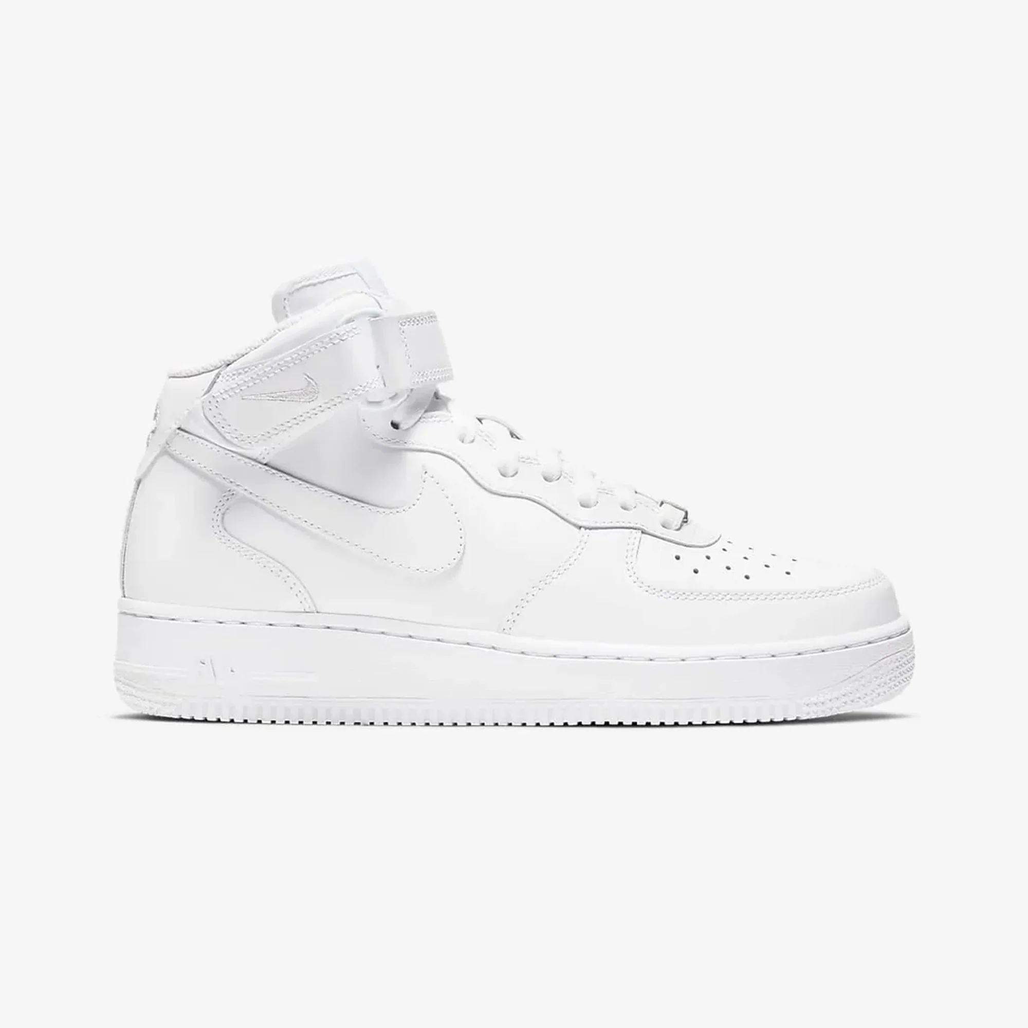 Nike | AIR FORCE 1 07 MID { WHITE/WHITE-WHITE