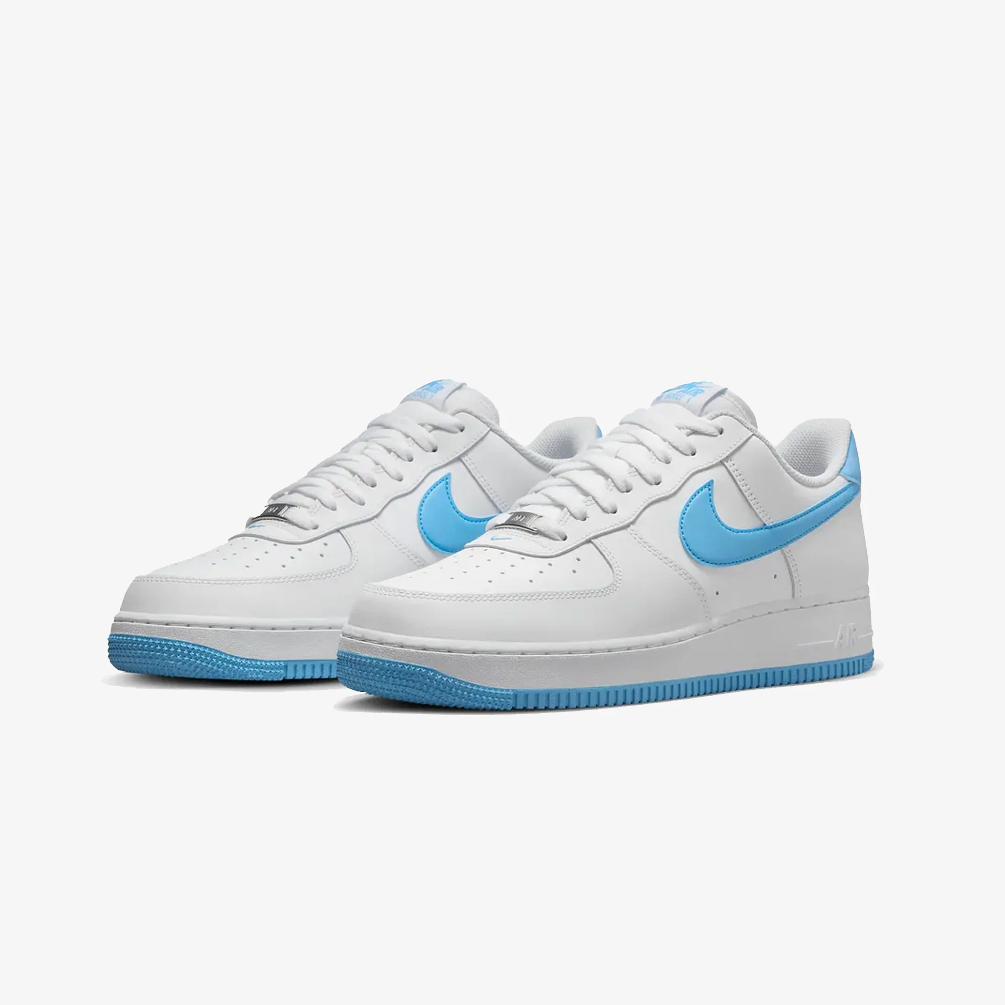 Nike | AIR FORCE 1 '07 { WHITE/AQUARIUS BLUE-WHITE - Image 2
