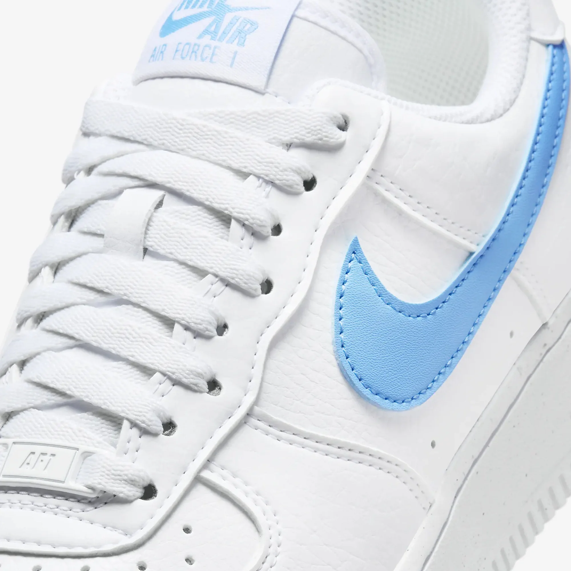 Nike | AIR FORCE 1 '07 { WHITE/UNIVERSITY BLUE-WHITE-VOLT - Image 4