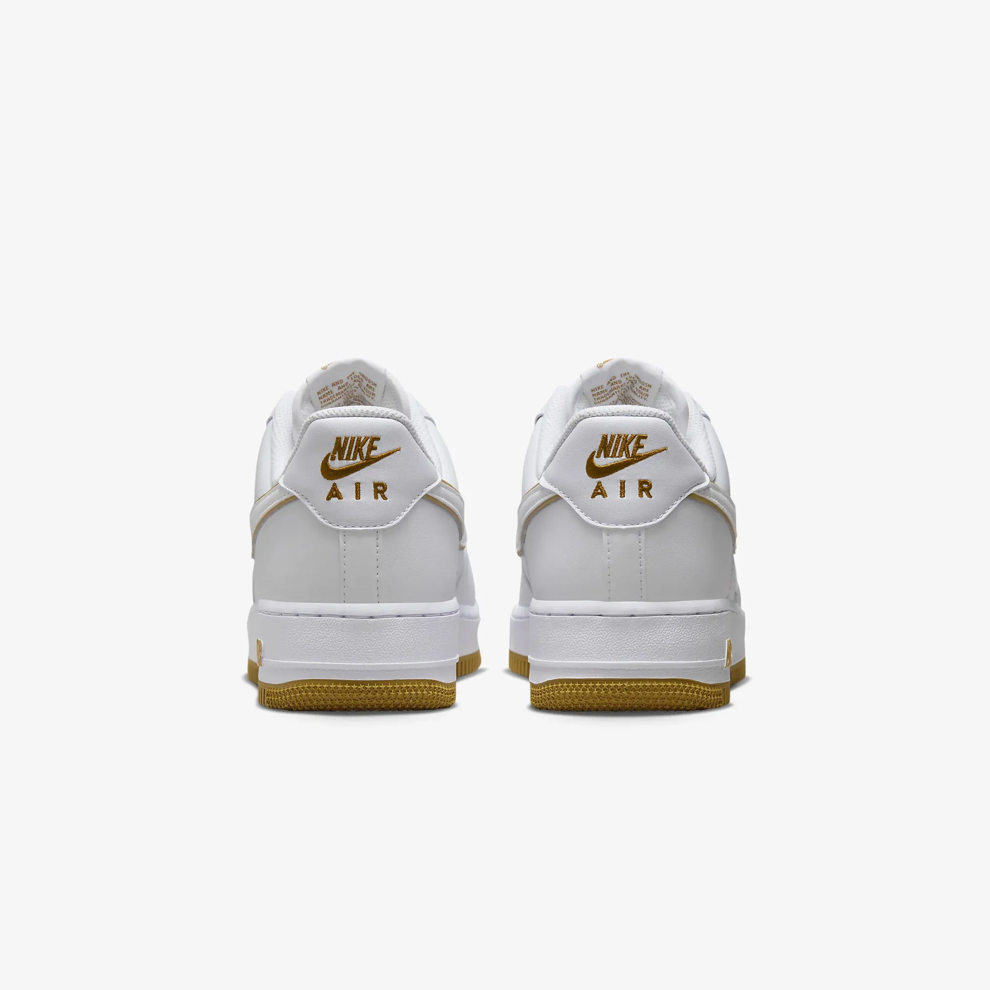 Nike | AIR FORCE 1 '07 { WHITE/WHITE-BRONZINE - Image 3