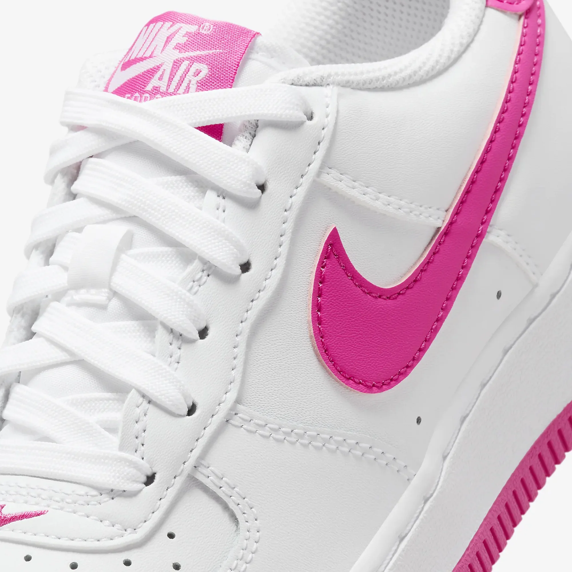Nike | AIR FORCE 1 (GS) { WHITE/LASER FUCHSIA - Image 4