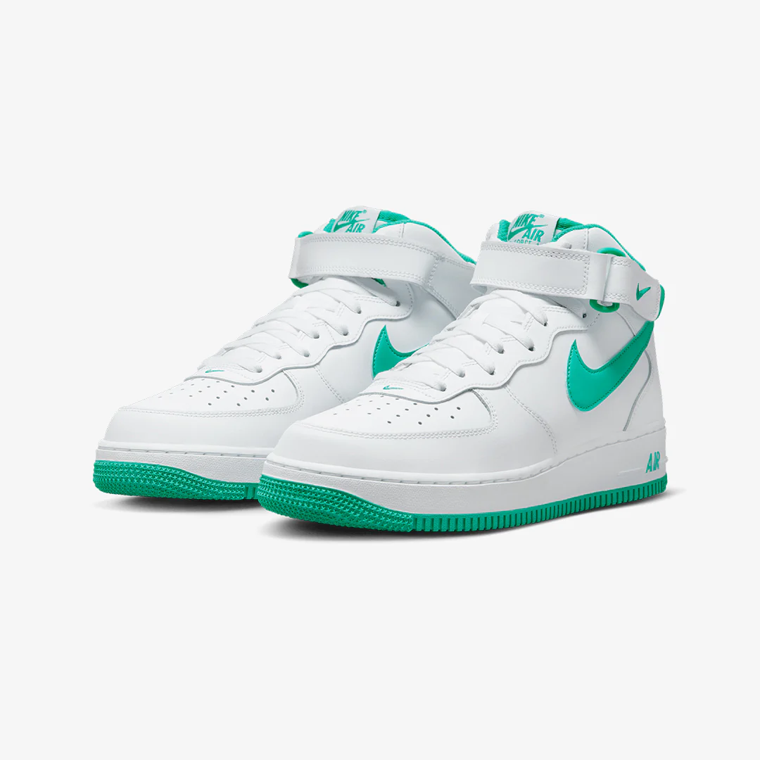 Nike | AIR FORCE 1 MID '07 { WHITE/CLEAR JADE - Image 2