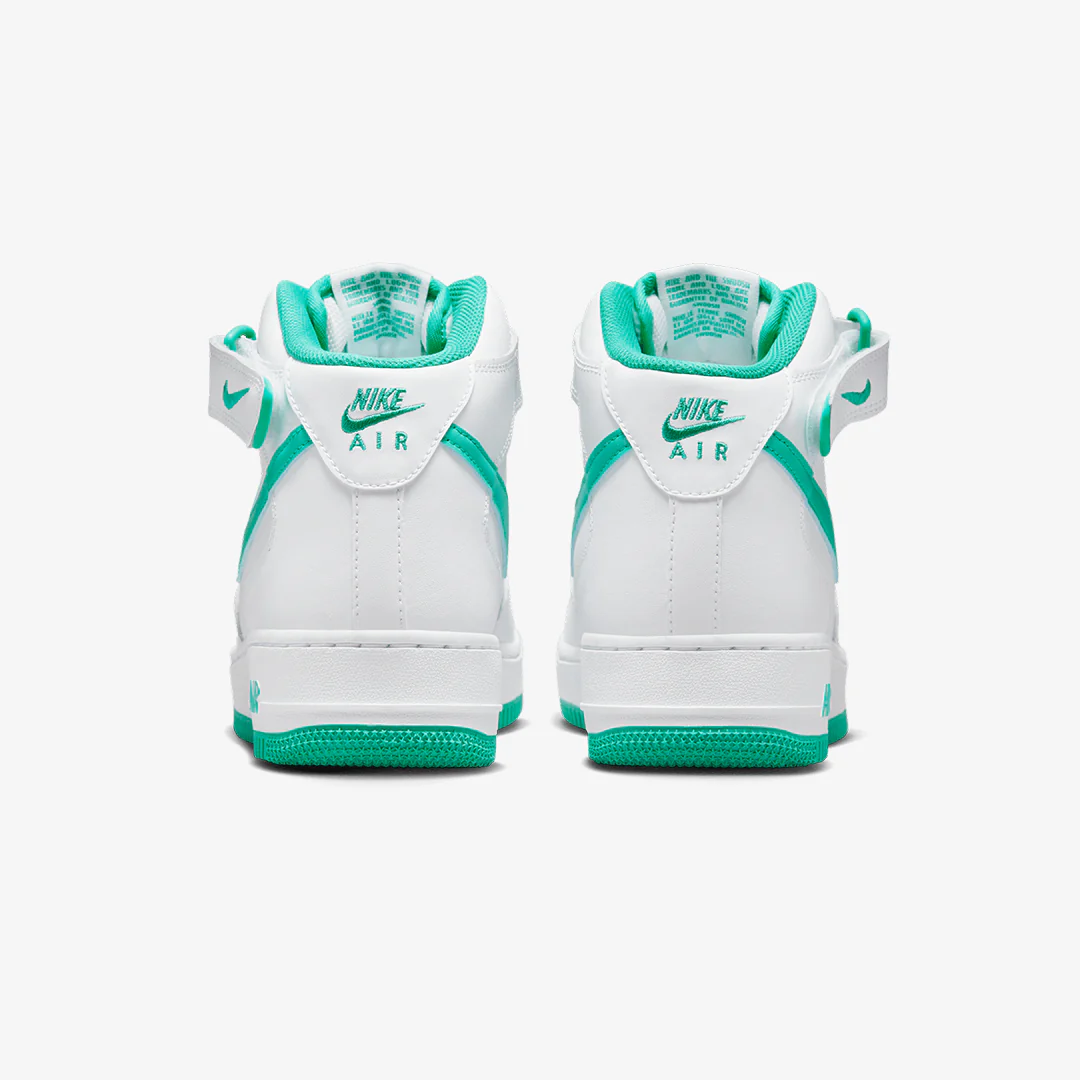 Nike | AIR FORCE 1 MID '07 { WHITE/CLEAR JADE - Image 3