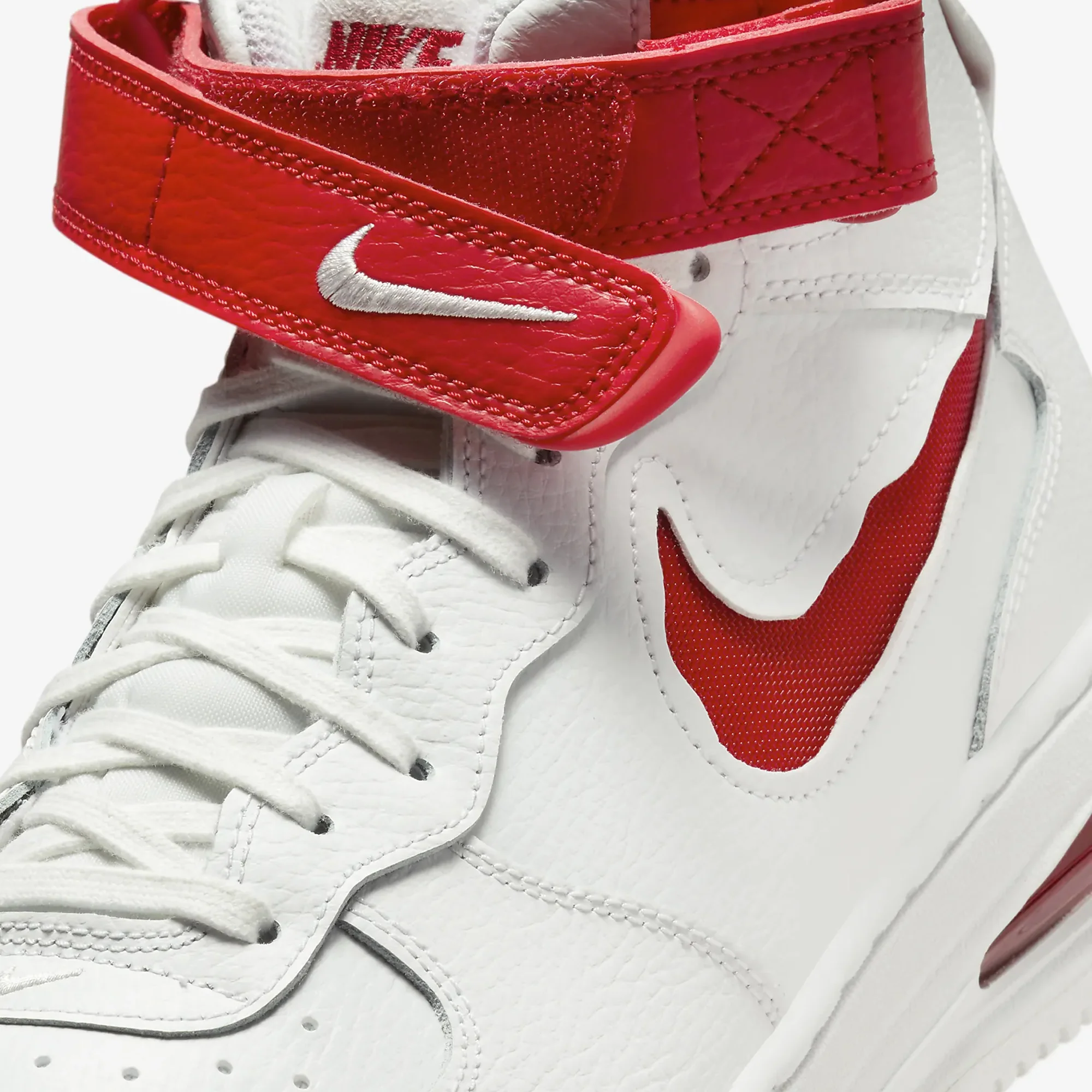 Nike | AIR FORCE 1 MID EVO { SUMMIT WHITE/UNIVERSITY RED-SUMMIT WHITE - Image 4