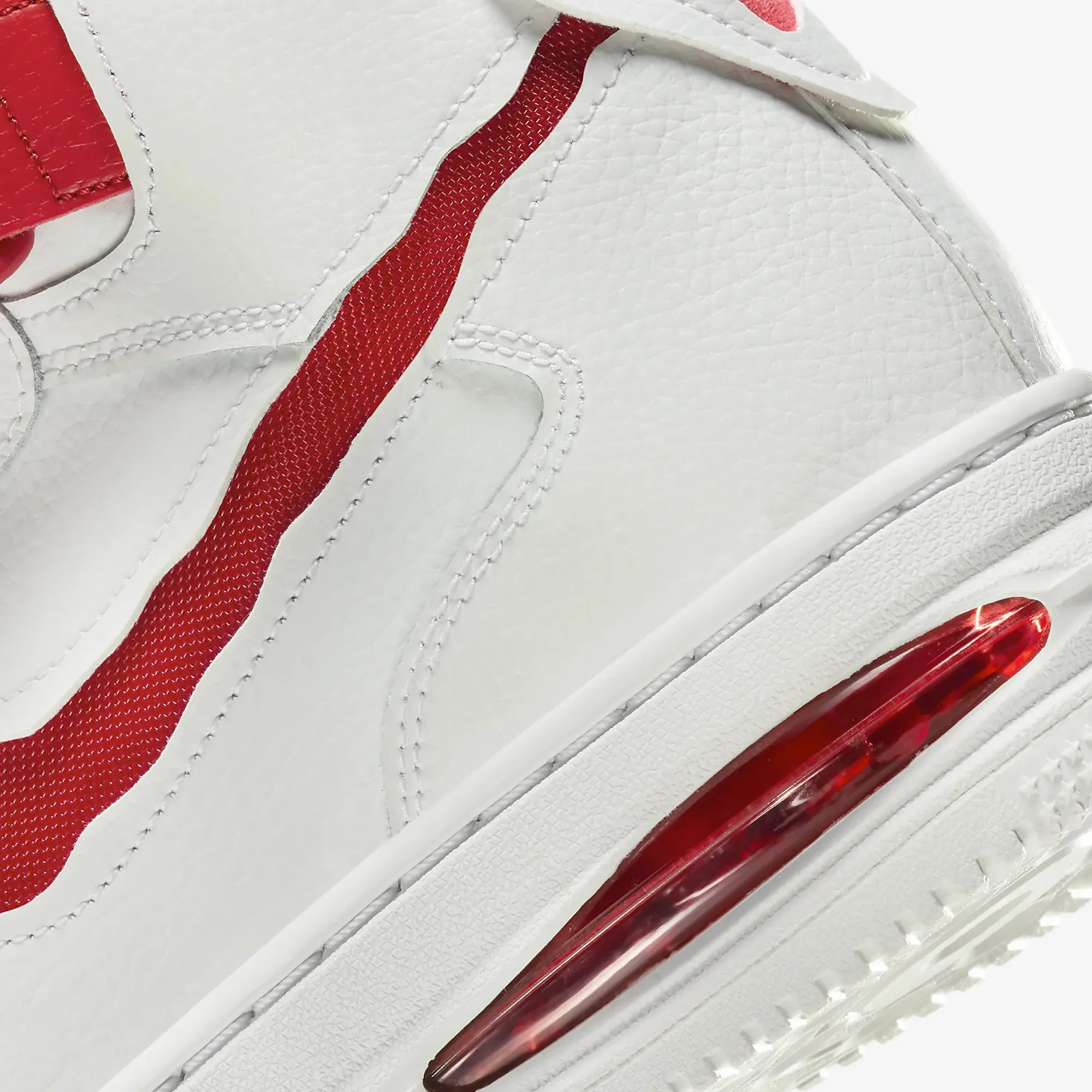 Nike | AIR FORCE 1 MID EVO { SUMMIT WHITE/UNIVERSITY RED-SUMMIT WHITE - Image 5