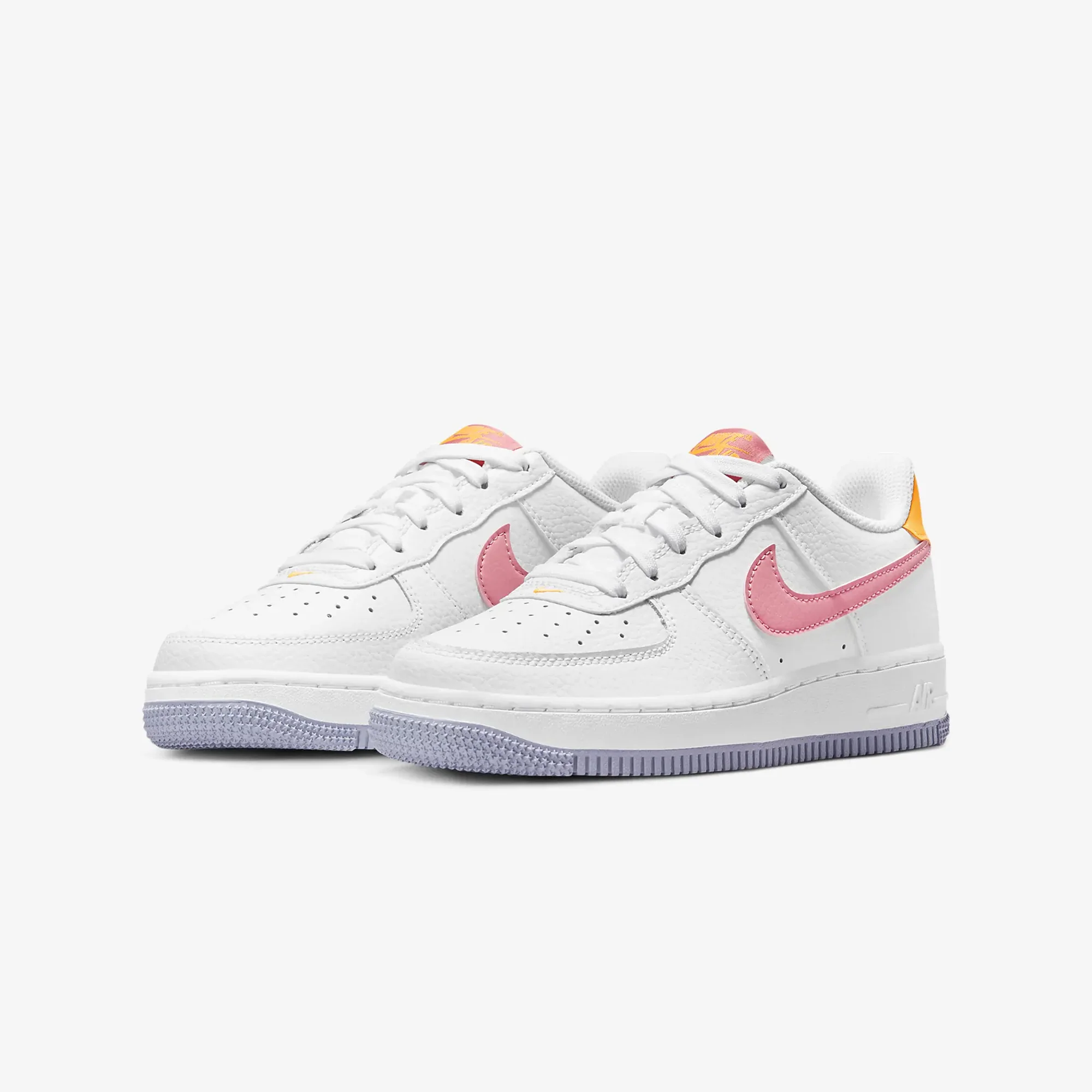 Nike | AIR FORCE 1 { WHITE/CORAL CHALK-LASER ORANGE - Image 2