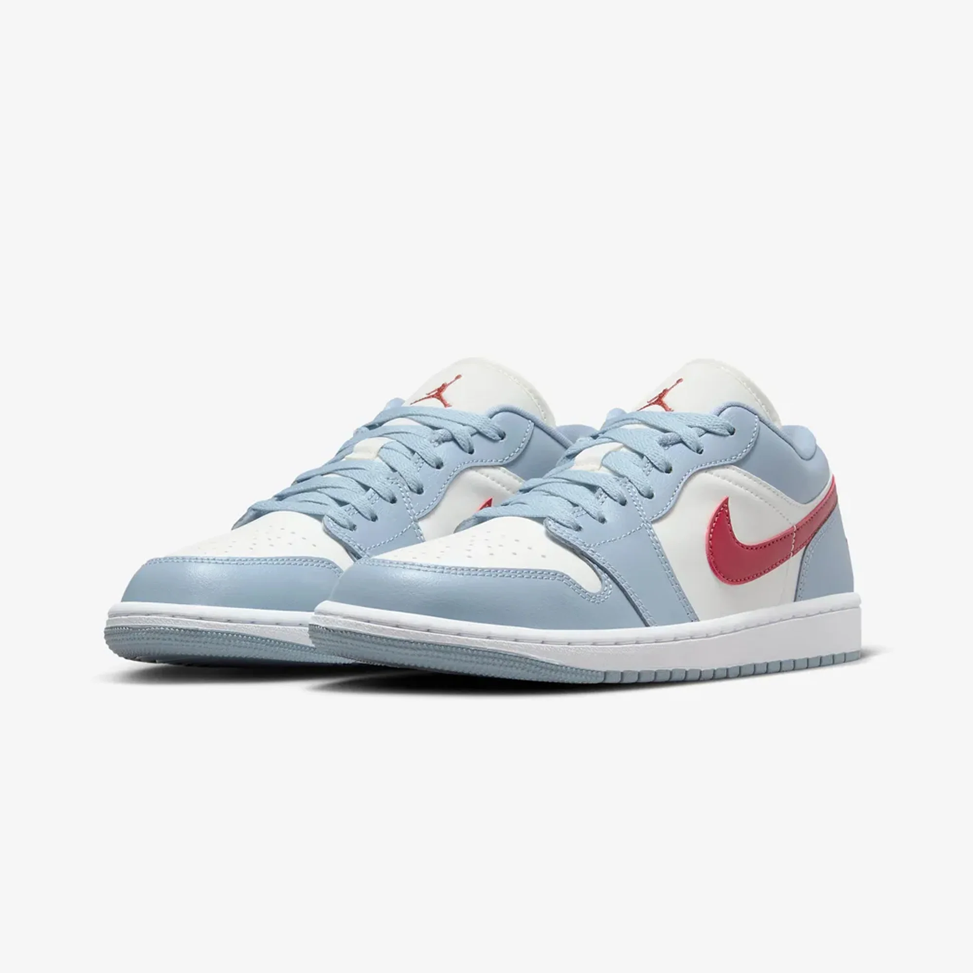 Jordan | AIR JORDAN 1 LOW { SAIL/DUNE RED-BLUE GREY-WHITE - Image 2