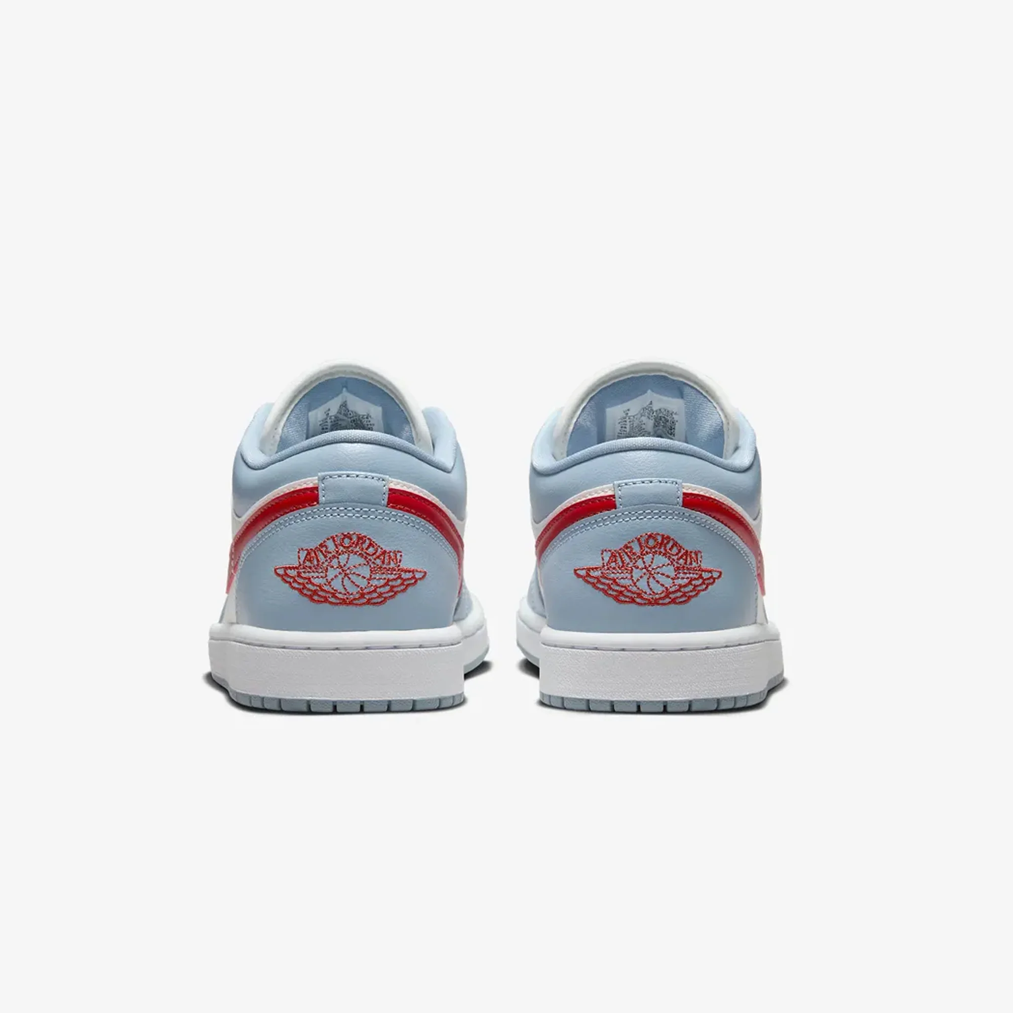 Jordan | AIR JORDAN 1 LOW { SAIL/DUNE RED-BLUE GREY-WHITE - Image 3