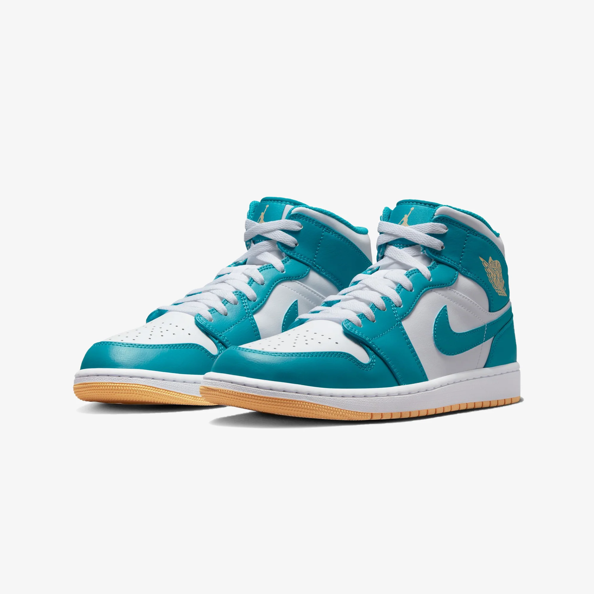Jordan | AIR JORDAN 1 MID { AQUATONE/CELESTIAL GOLD-WHITE - Image 2