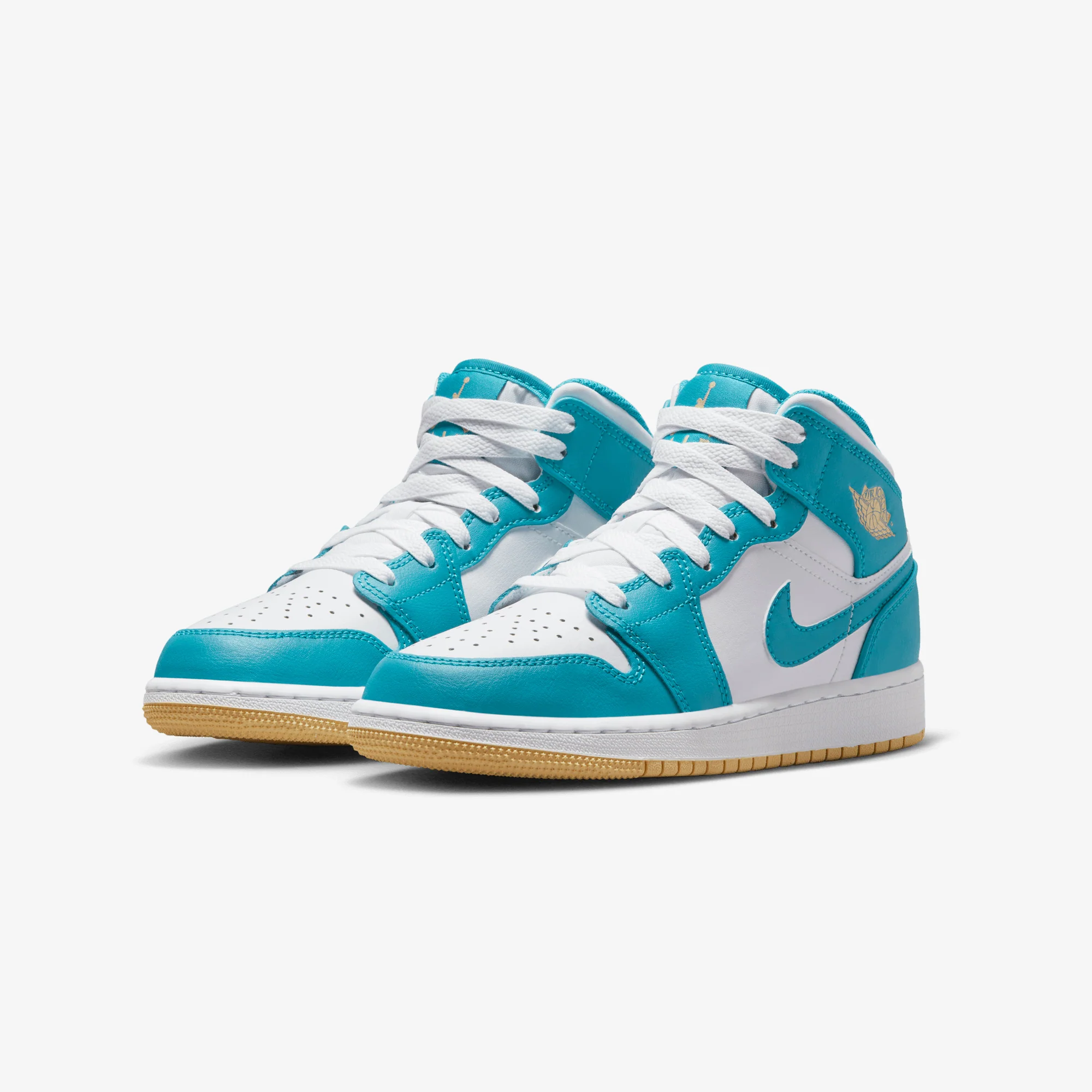 Jordan | AIR JORDAN 1 MID { AQUATONE/CELESTIAL GOLD-WHITE - Image 2