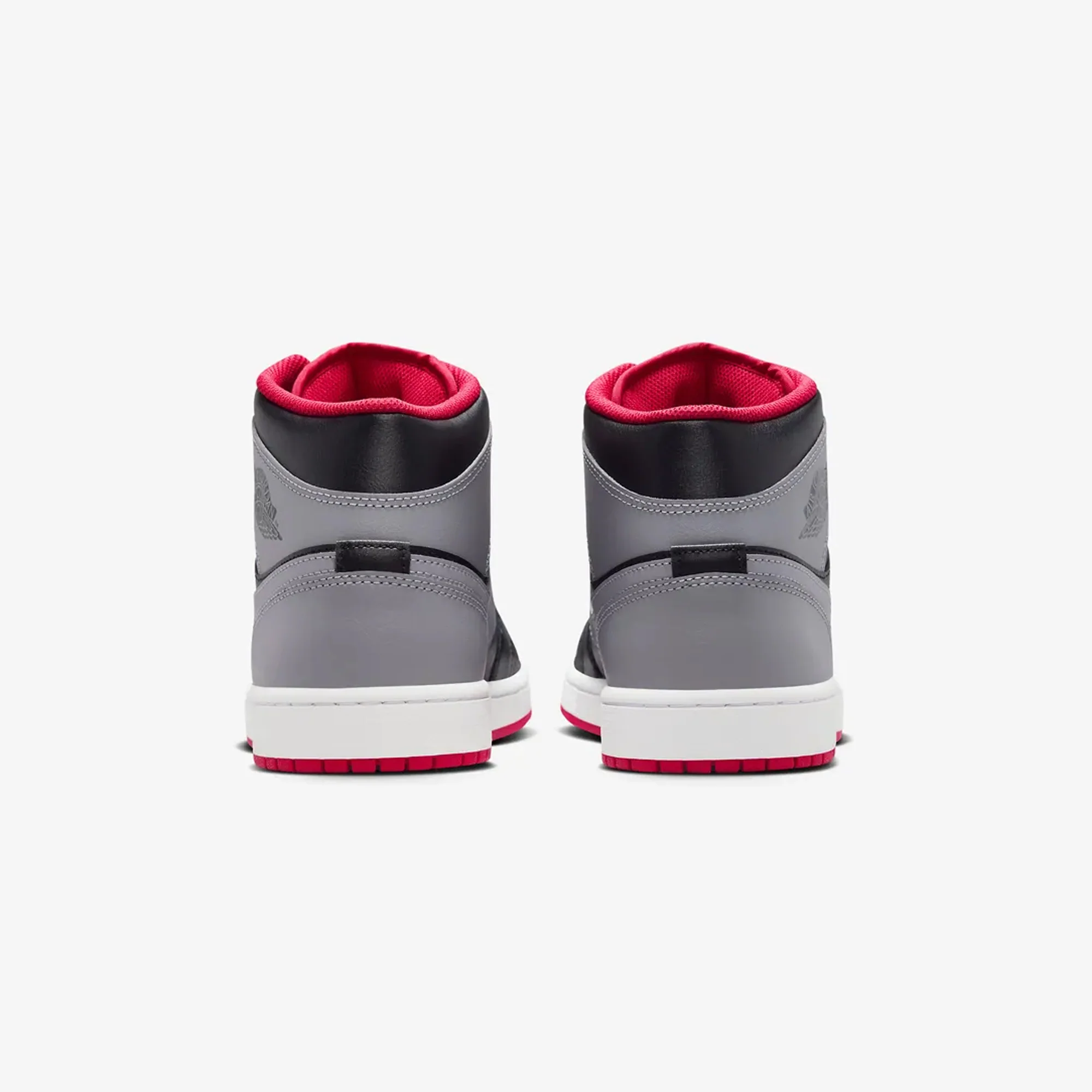 Jordan | AIR JORDAN 1 MID { BLACK/CEMENT GREY-FIRE RED-WHITE - Image 3