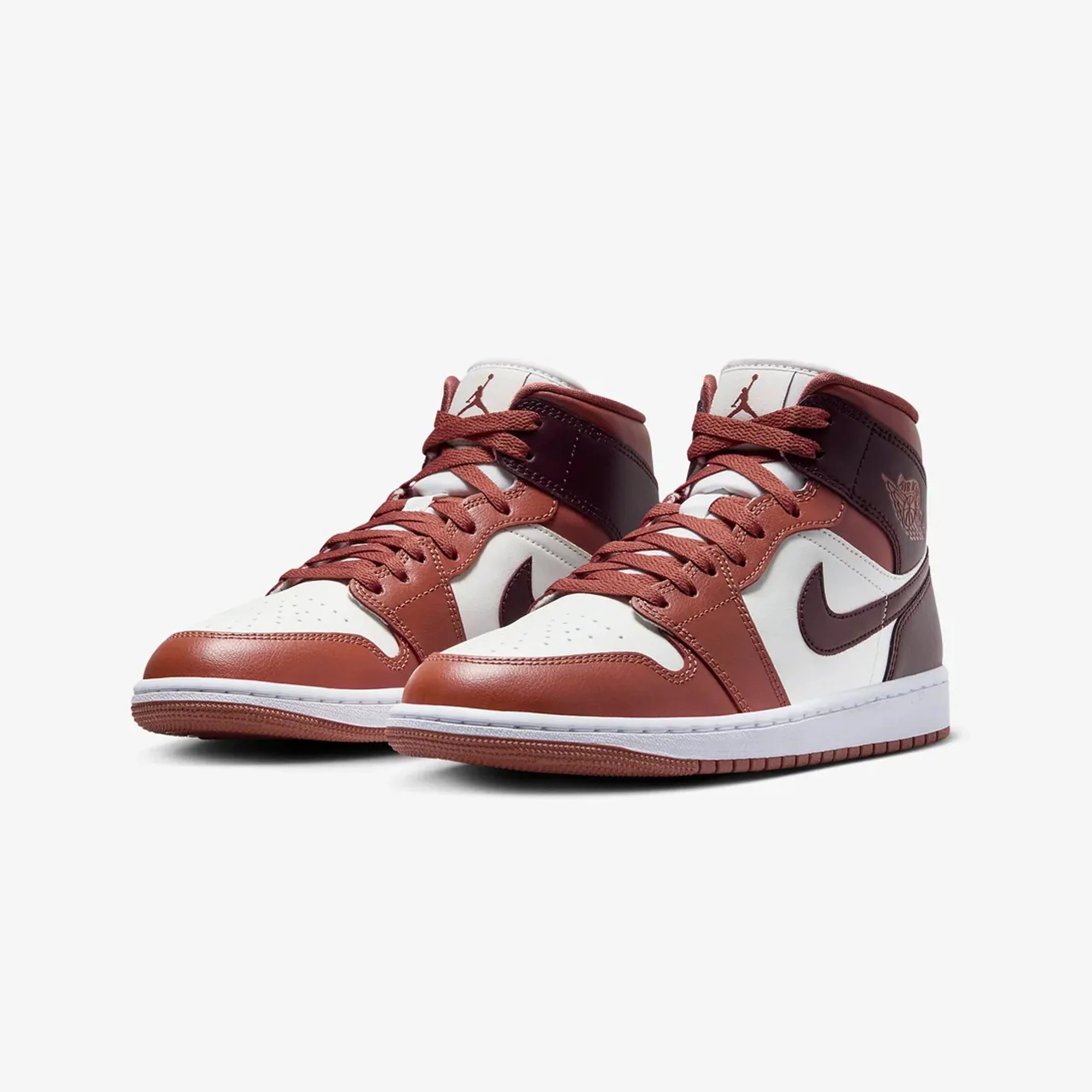 Jordan | AIR JORDAN 1 MID { DUSTY PEACH/NIGHT MAROON-SAIL-WHITE - Image 2