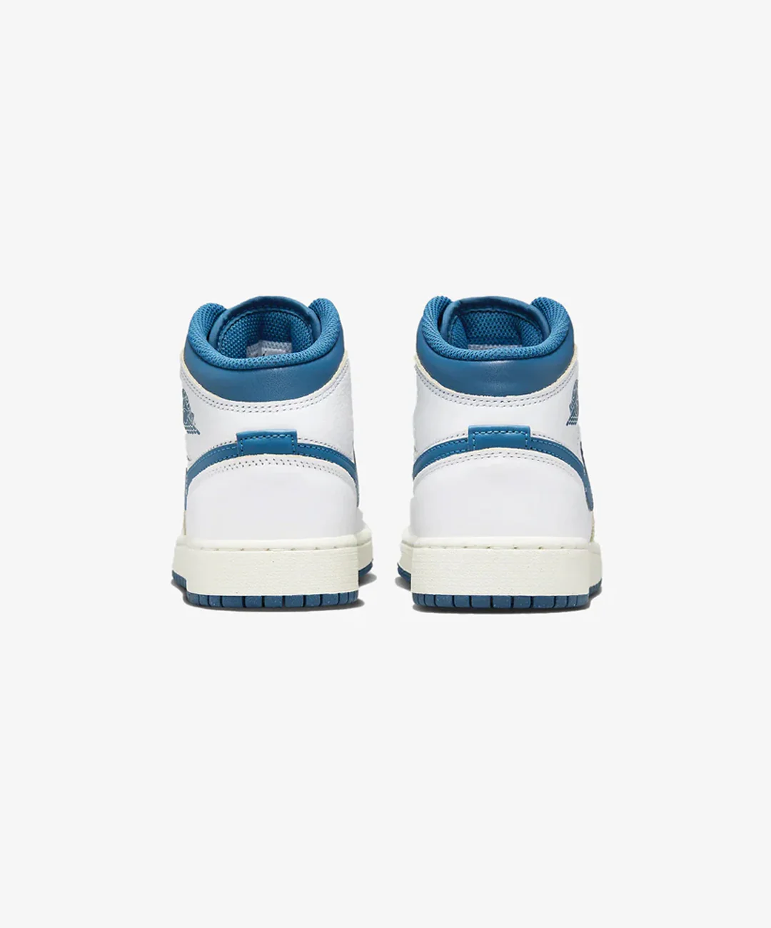 Jordan | AIR JORDAN 1 MID SE (GS) { WHITE/INDUSTRIAL BLUE-SAIL - Image 3