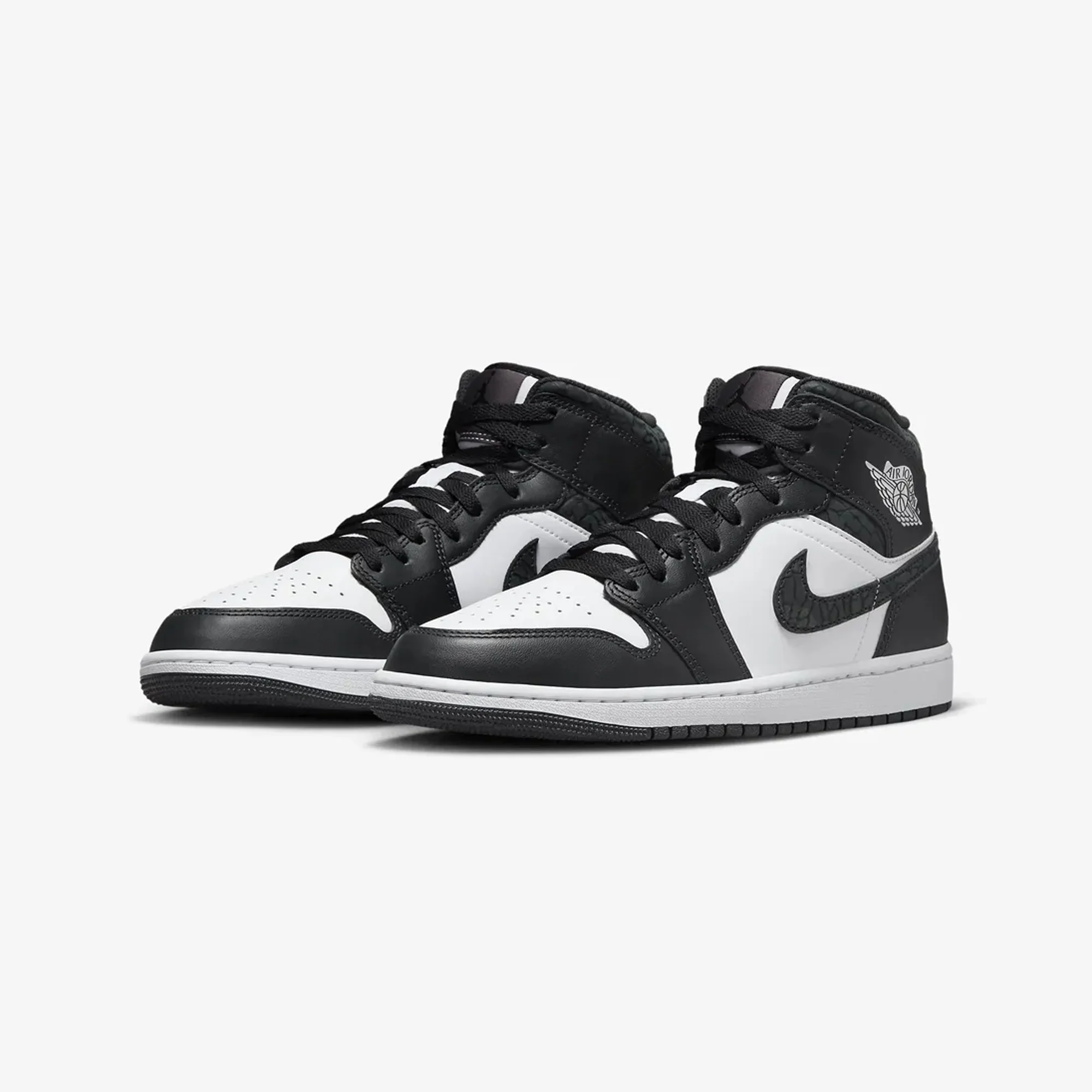 Jordan | AIR JORDAN 1 MID SE { OFF NOIR/BLACK-WHITE-BLACK - Image 2