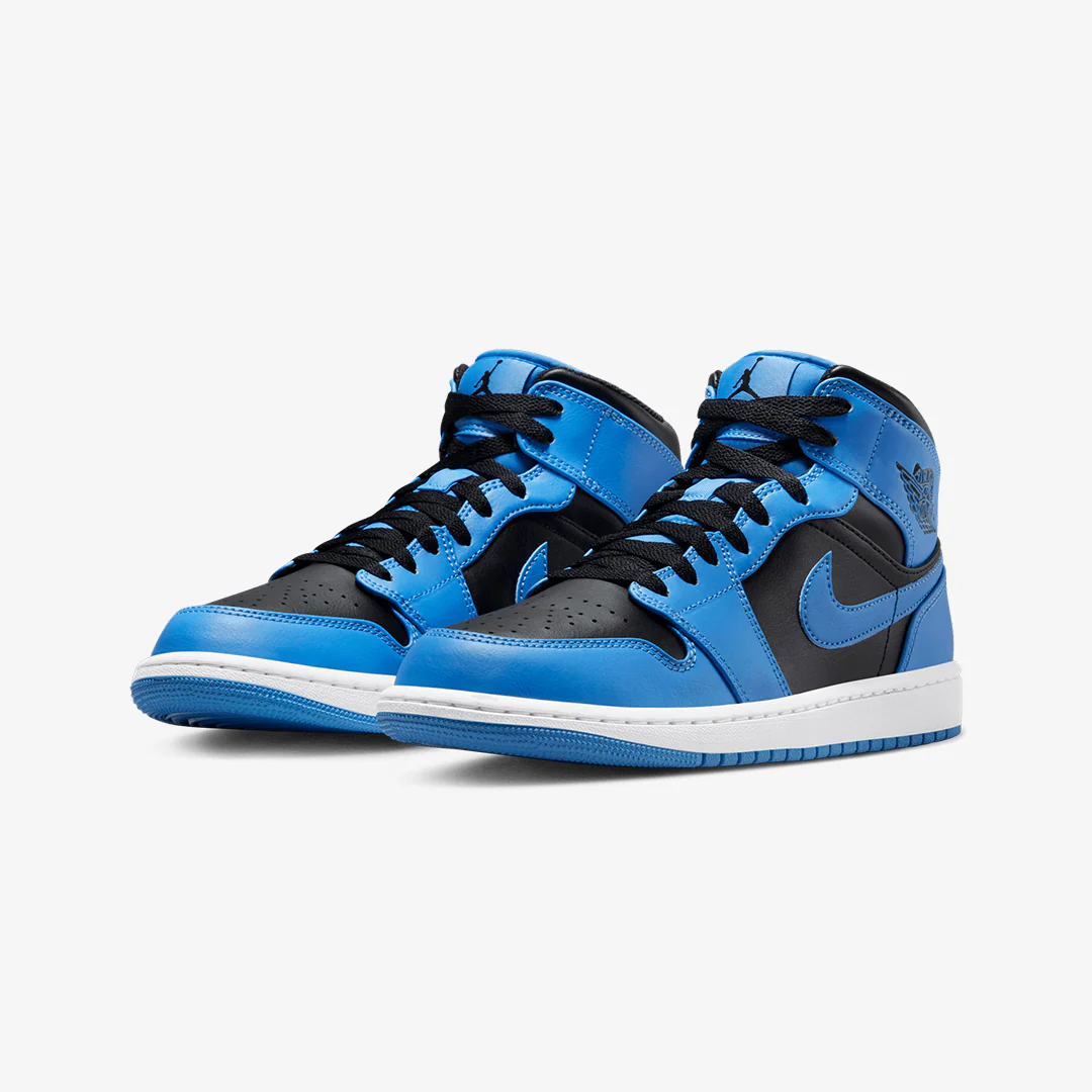Jordan | AIR JORDAN 1 MID { UNIVERSITY BLUE/BLACK-WHITE - Image 2
