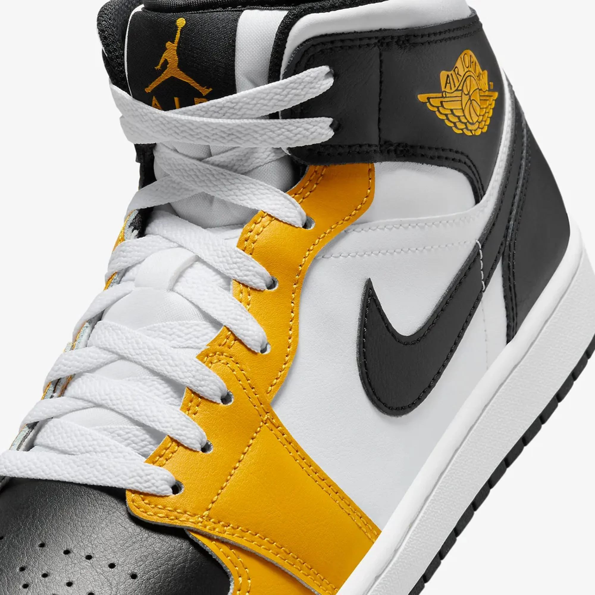 Jordan | AIR JORDAN 1 MID { YELLOW OCHRE/BLACK-WHITE-YELLOW OCHRE - Image 4