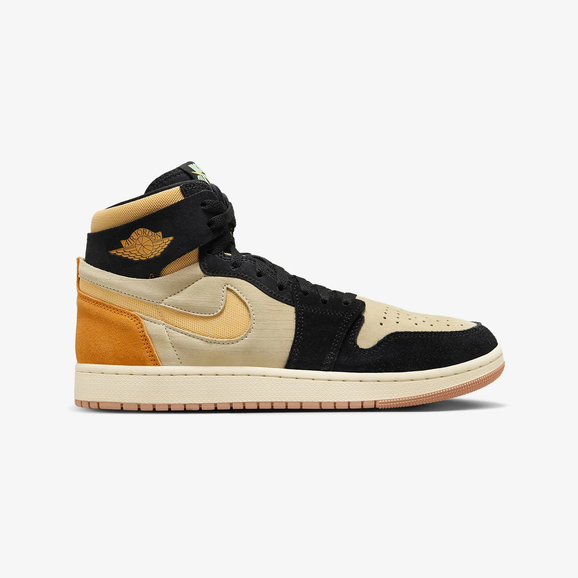 Jordan | AIR JORDAN 1 ZOOM CMFT 2 { MUSLIN/CELESTIAL GOLD-BLACK-VIVID ORANGE