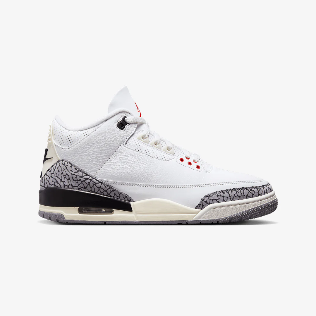 Jordan | AIR JORDAN 3 RETRO { SUMMIT WHITE/FIRE RED-BLACK-CEMENT GREY
