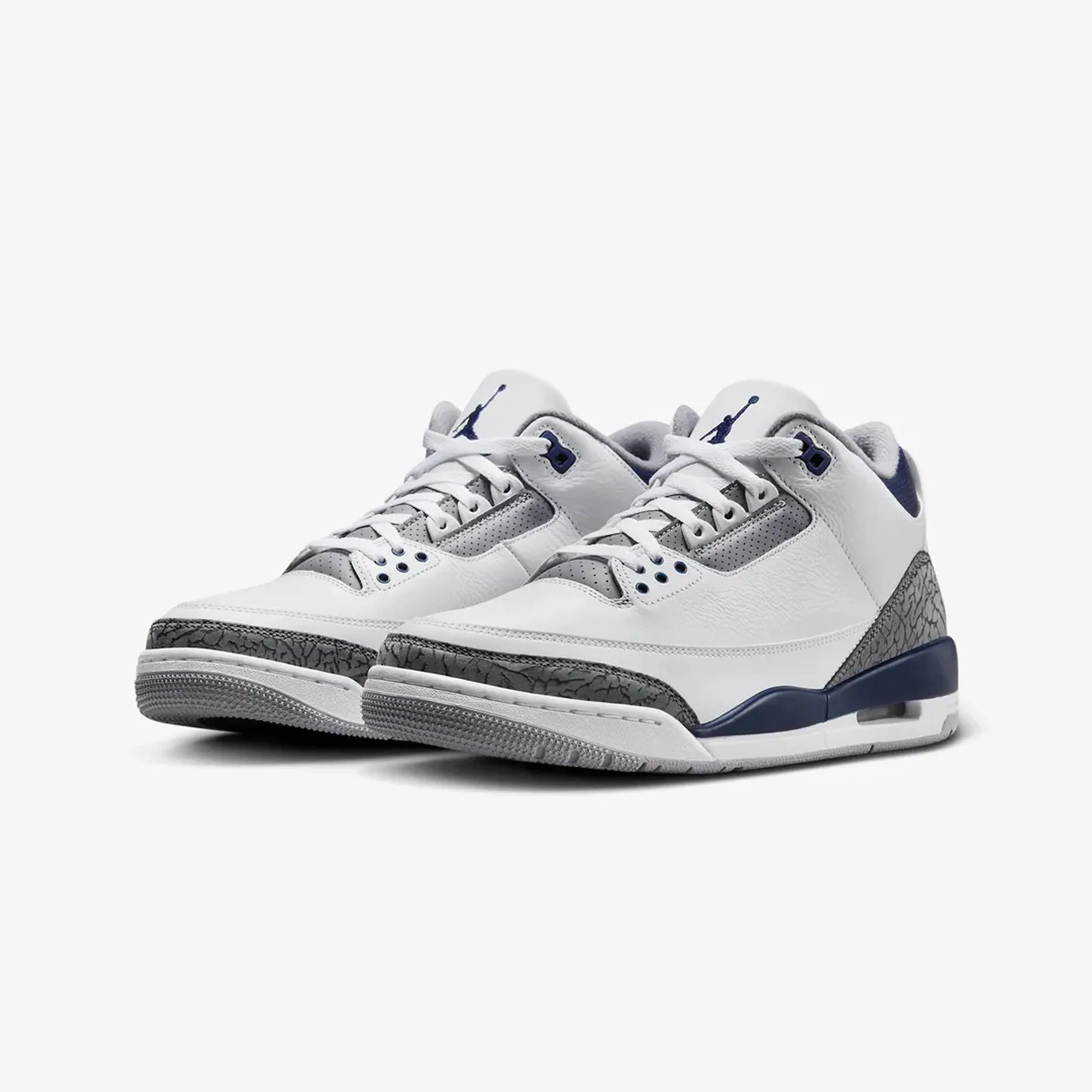Jordan | AIR JORDAN 3 RETRO { WHITE/MIDNIGHT NAVY-CEMENT GREY-BLACK - Image 2